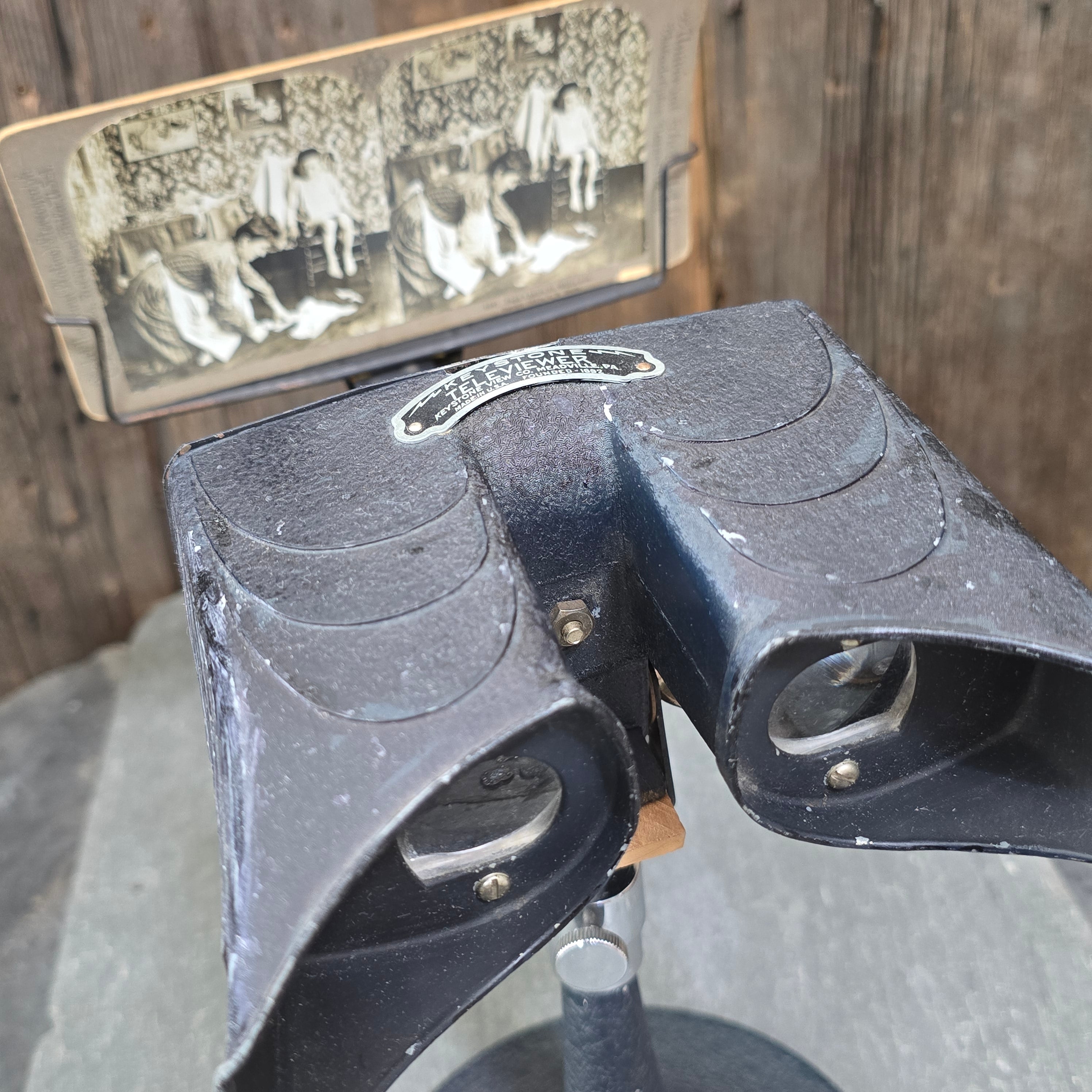 Antique 1920's Keystone Televiewer Stereoview Slide Photo Viewer Device Art Deco