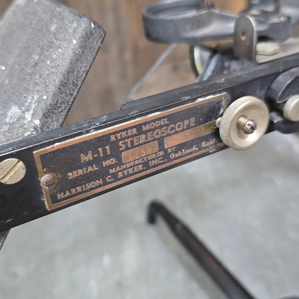 Vintage Ryker Model M-11 Reflecting Stereoscope Aerial Photograph Viewer Device