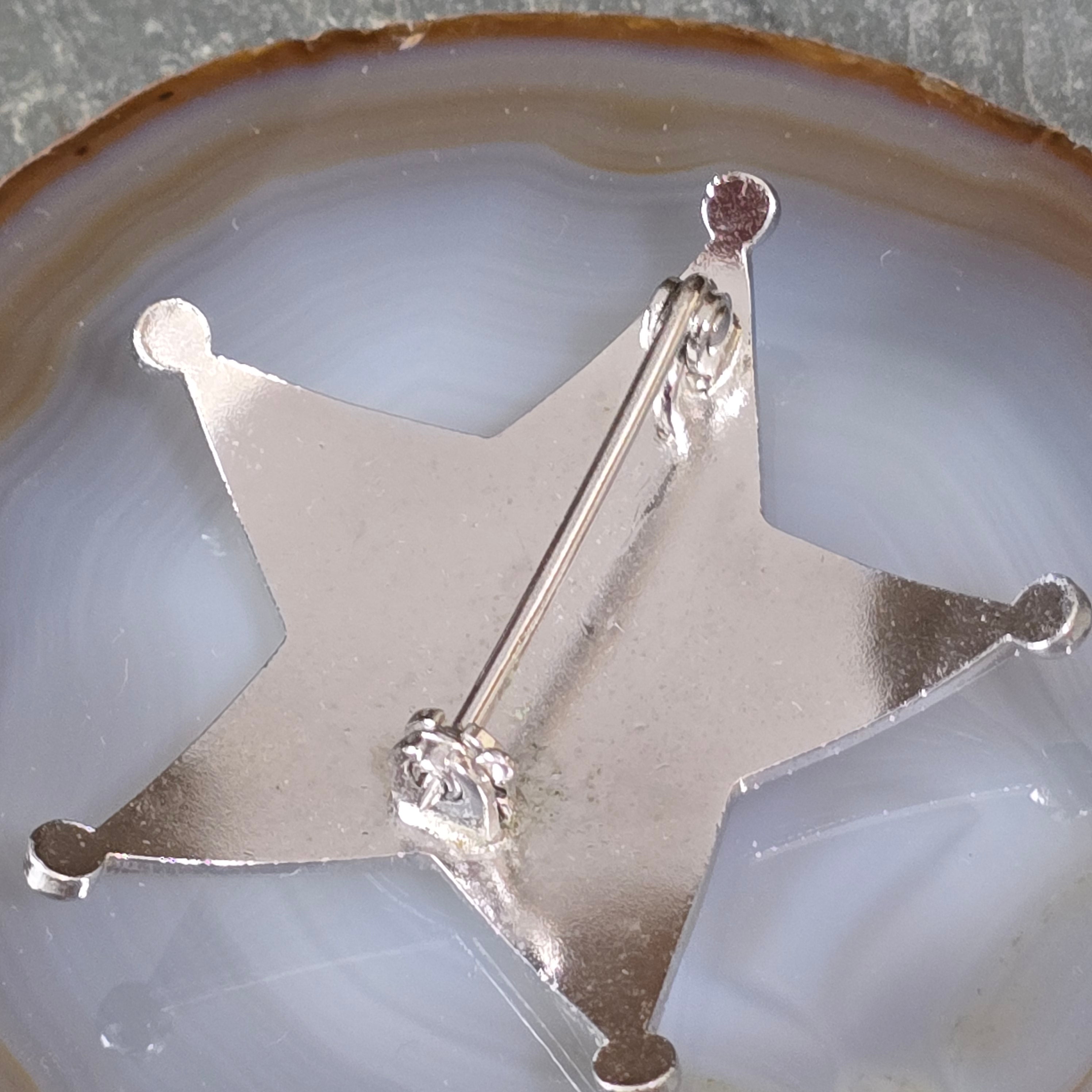 Vintage Obsolete Deputy Sheriff Star Shaped Chrome Badge Portsmouth, Virginia