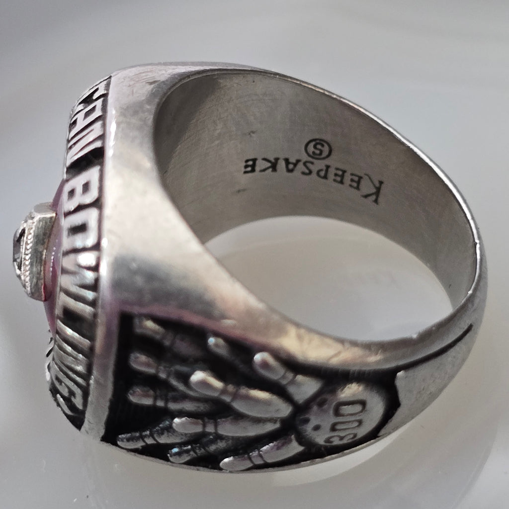 1993 Vintage American Bowling Congress 300 Game Award Keepsake Ring Size 7