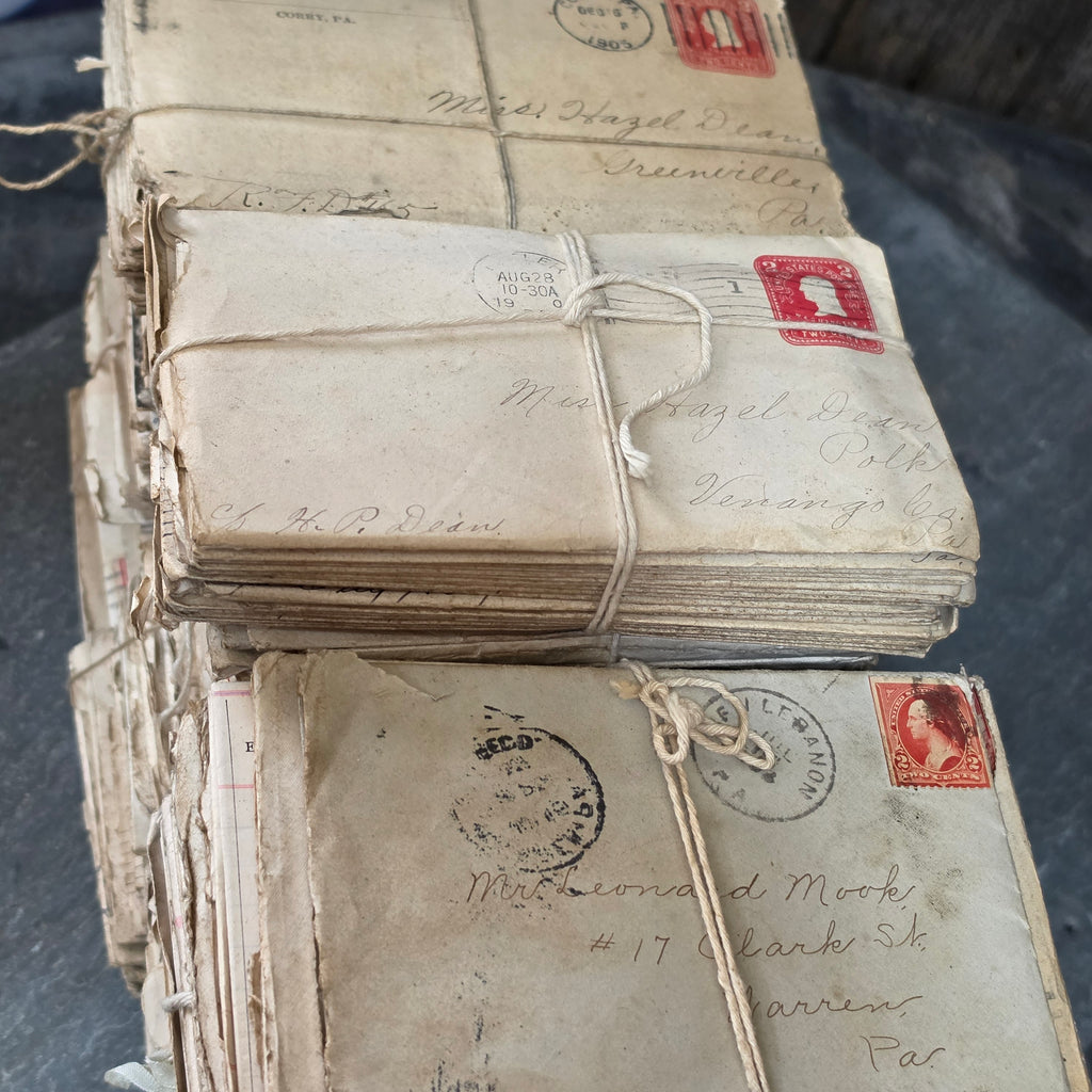 Early 1900's North Western Pennsylvania Estate Lot of Hand-Written Letters