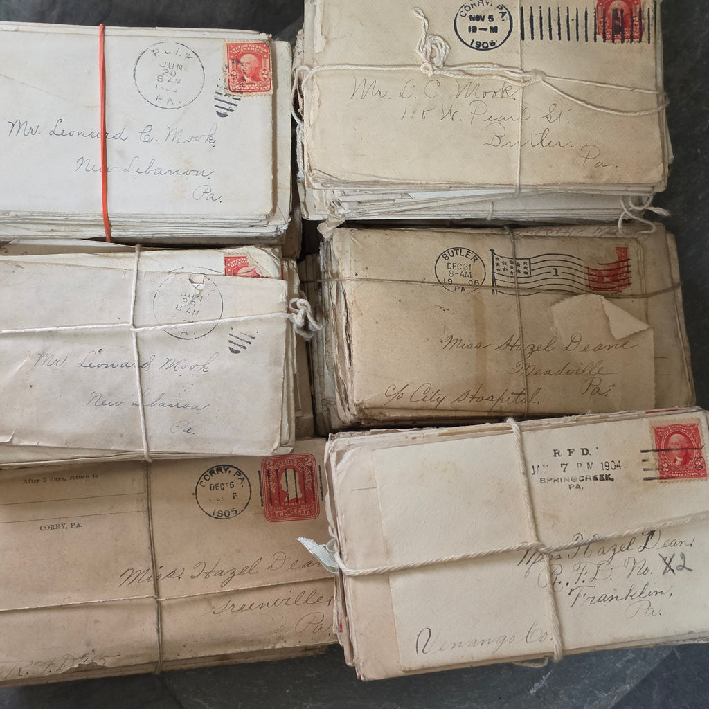 Early 1900's North Western Pennsylvania Estate Lot of Hand-Written Letters