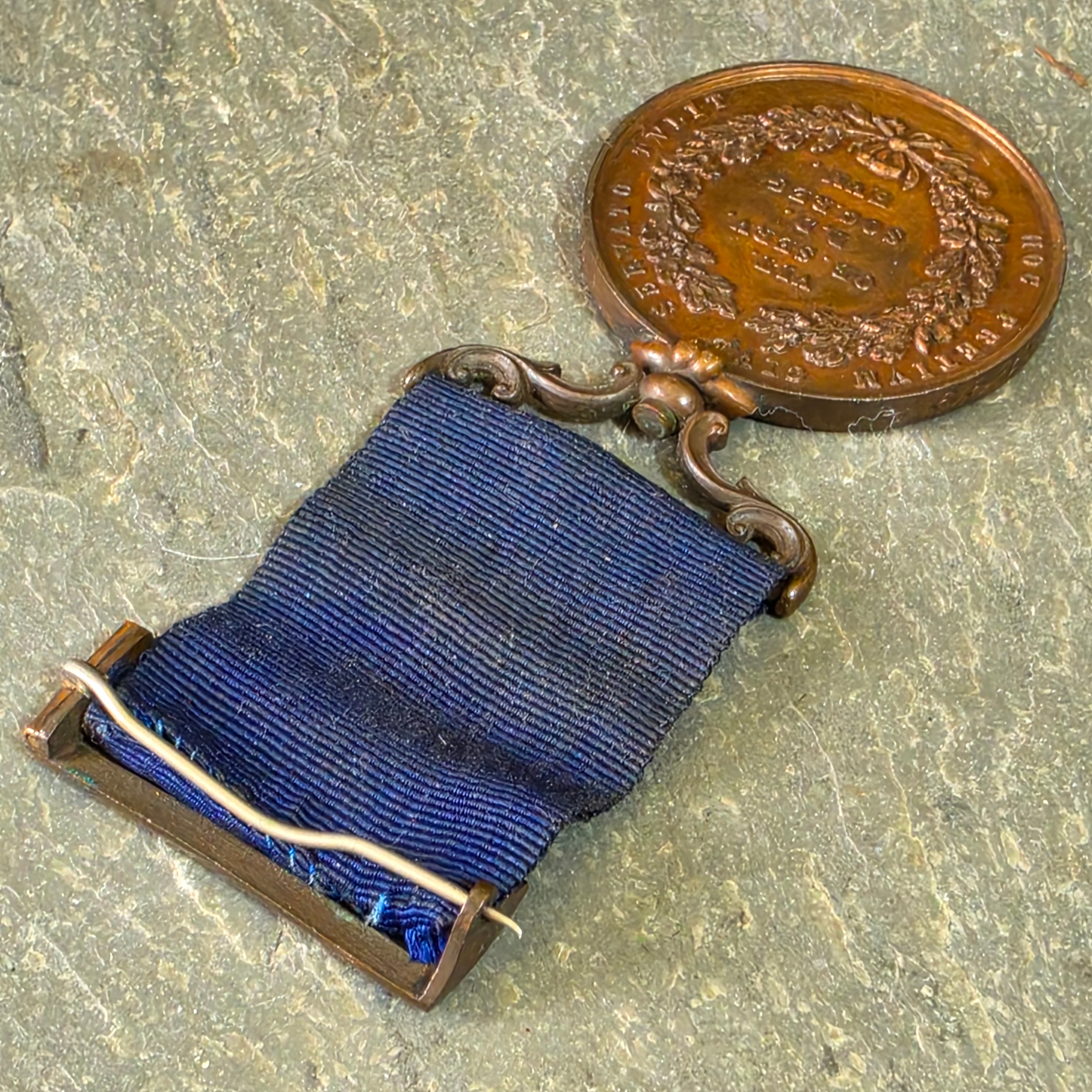 1899 Royal Humane Society Bronze Lifesaving Medal Antique Award William Priaulx