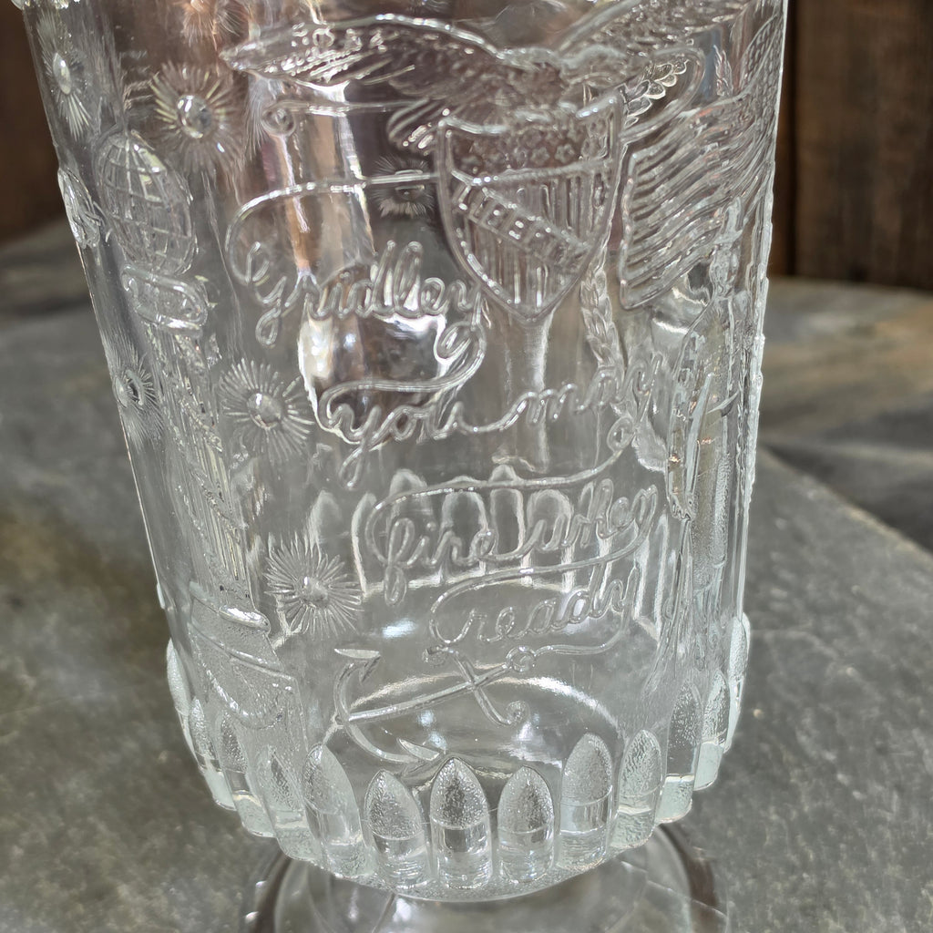 Antique EAPG Admiral Dewey Memorial Pitcher Beatty-Brady Glass Company 1899