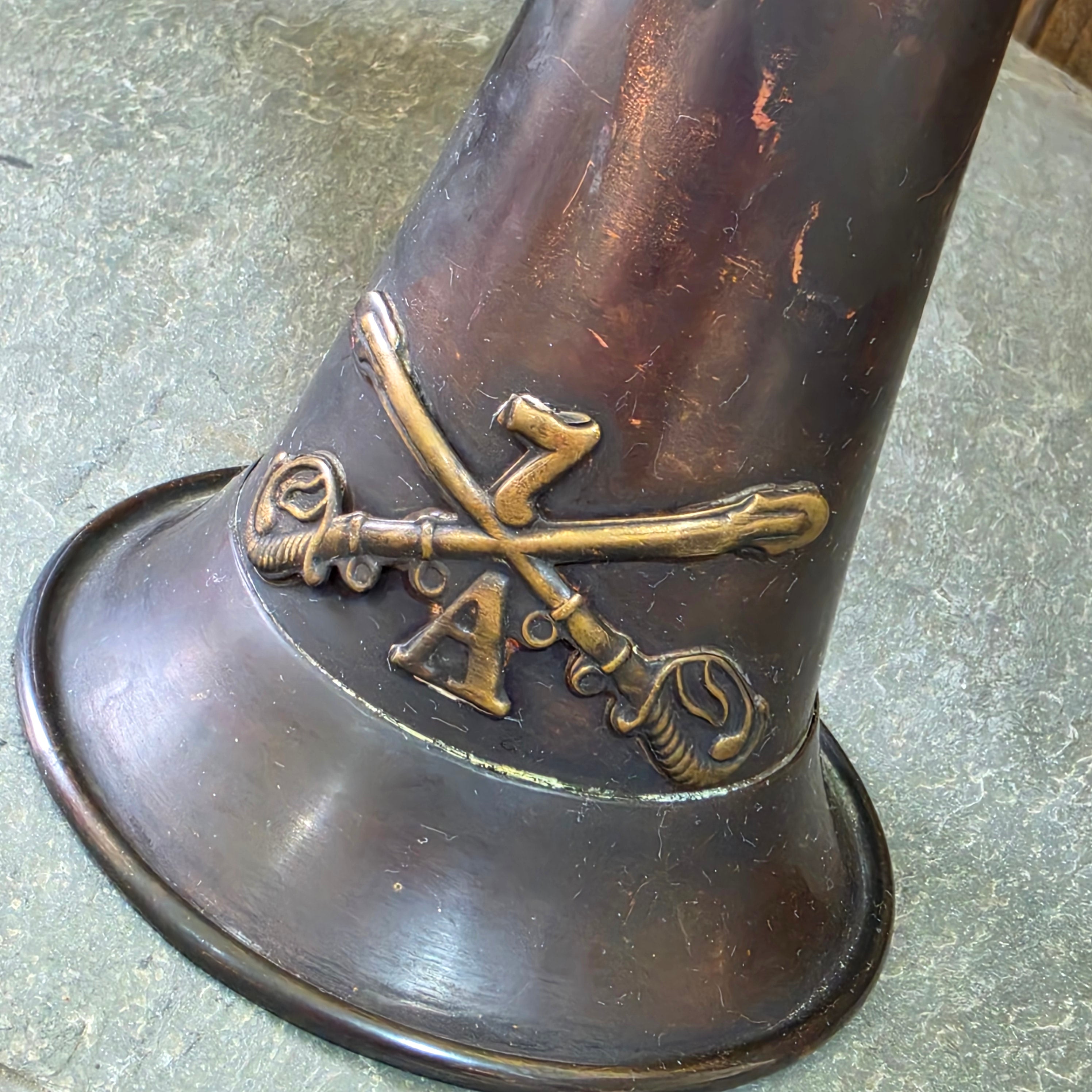 MGM Studio Movie Prop Troop A 7th Cavalry Regiment Military Bugle Field Trumpet