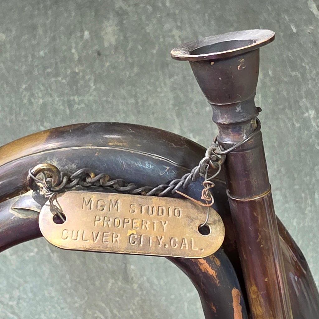MGM Studio Movie Prop Troop A 7th Cavalry Regiment Military Bugle Field Trumpet