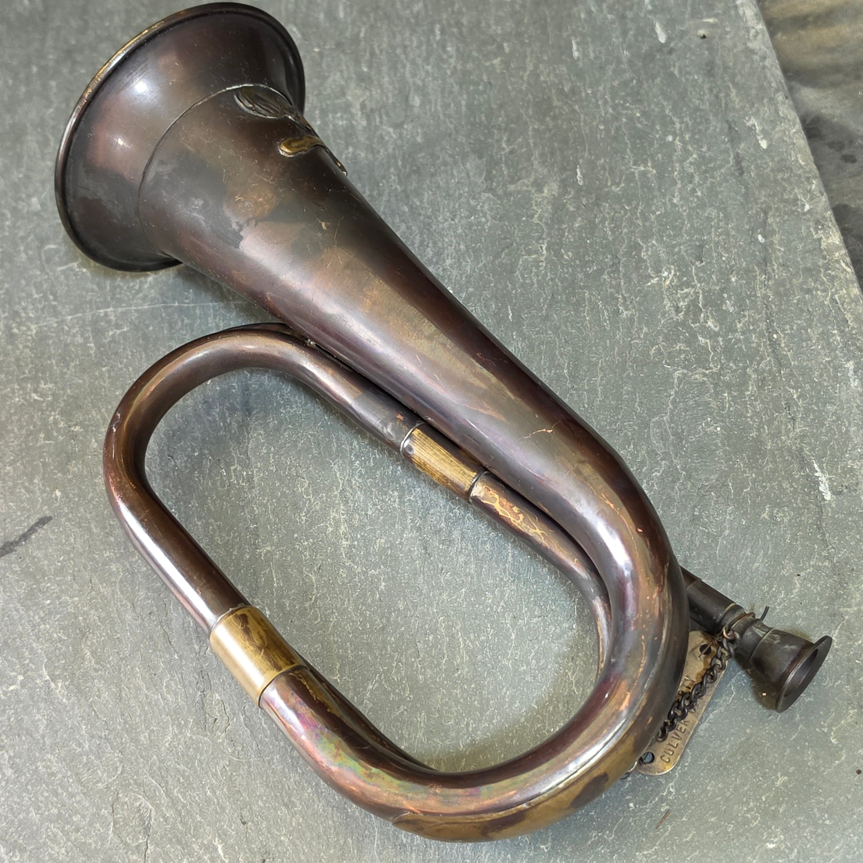 MGM Studio Movie Prop Troop A 7th Cavalry Regiment Military Bugle Field Trumpet