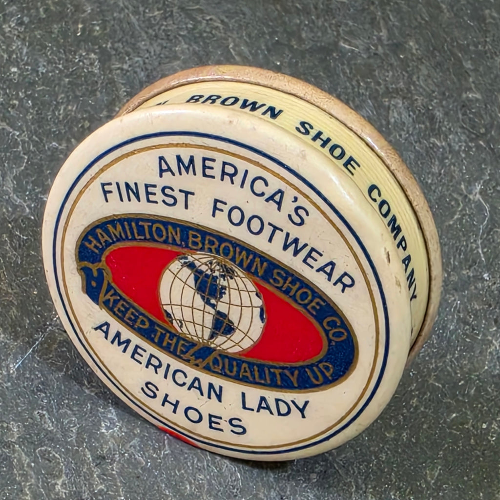 Antique American Lady Hamilton-Brown Shoes Celluloid Sewing Tape Measure