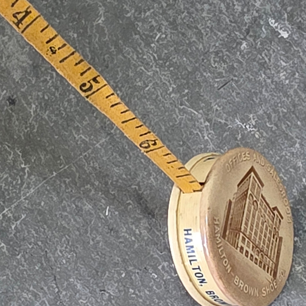 Antique American Lady Hamilton-Brown Shoes Celluloid Sewing Tape Measure