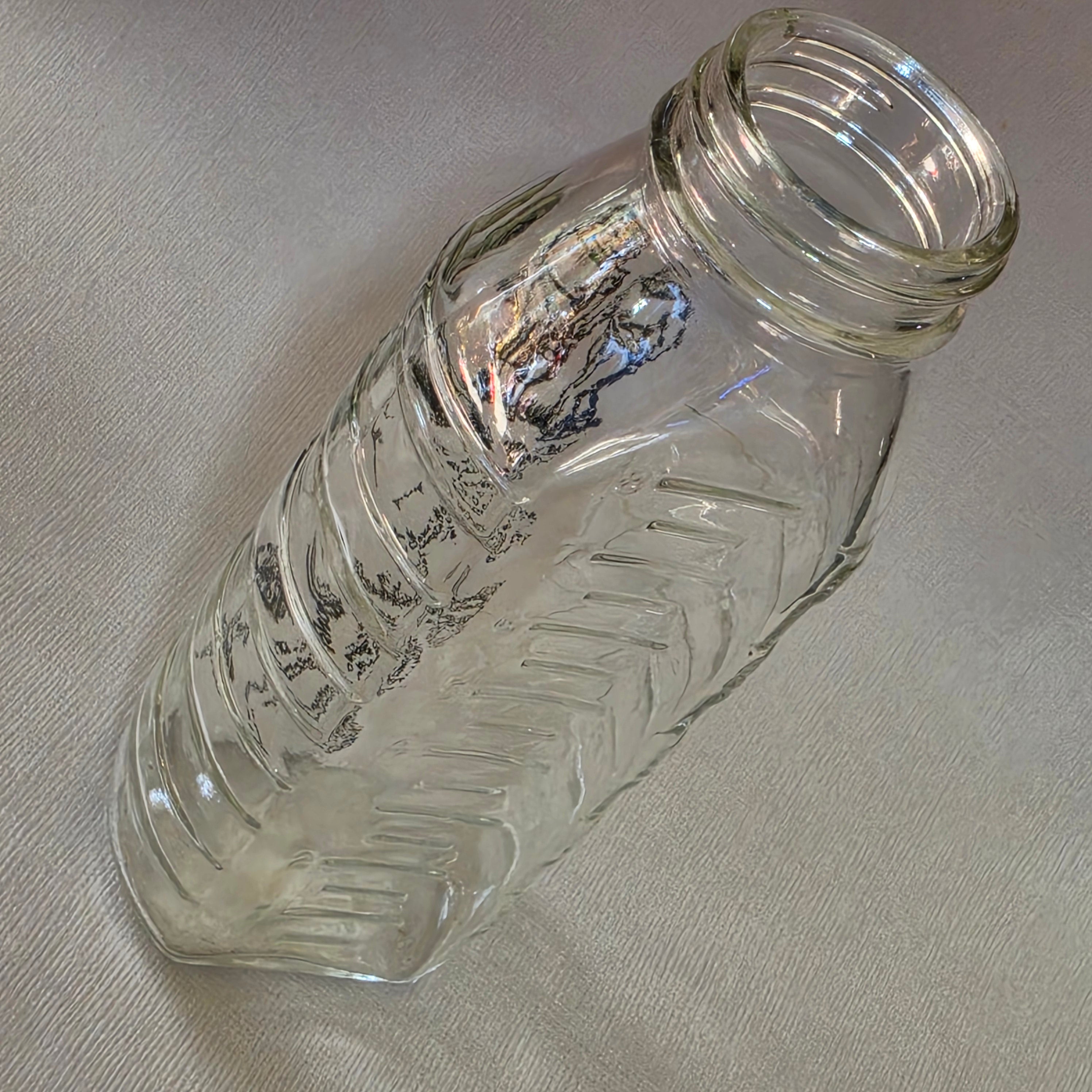 NOS Vintage Samuel Callet Jack & Jill Rhyme Glass Baby Bottle Brokhoff's Dairy