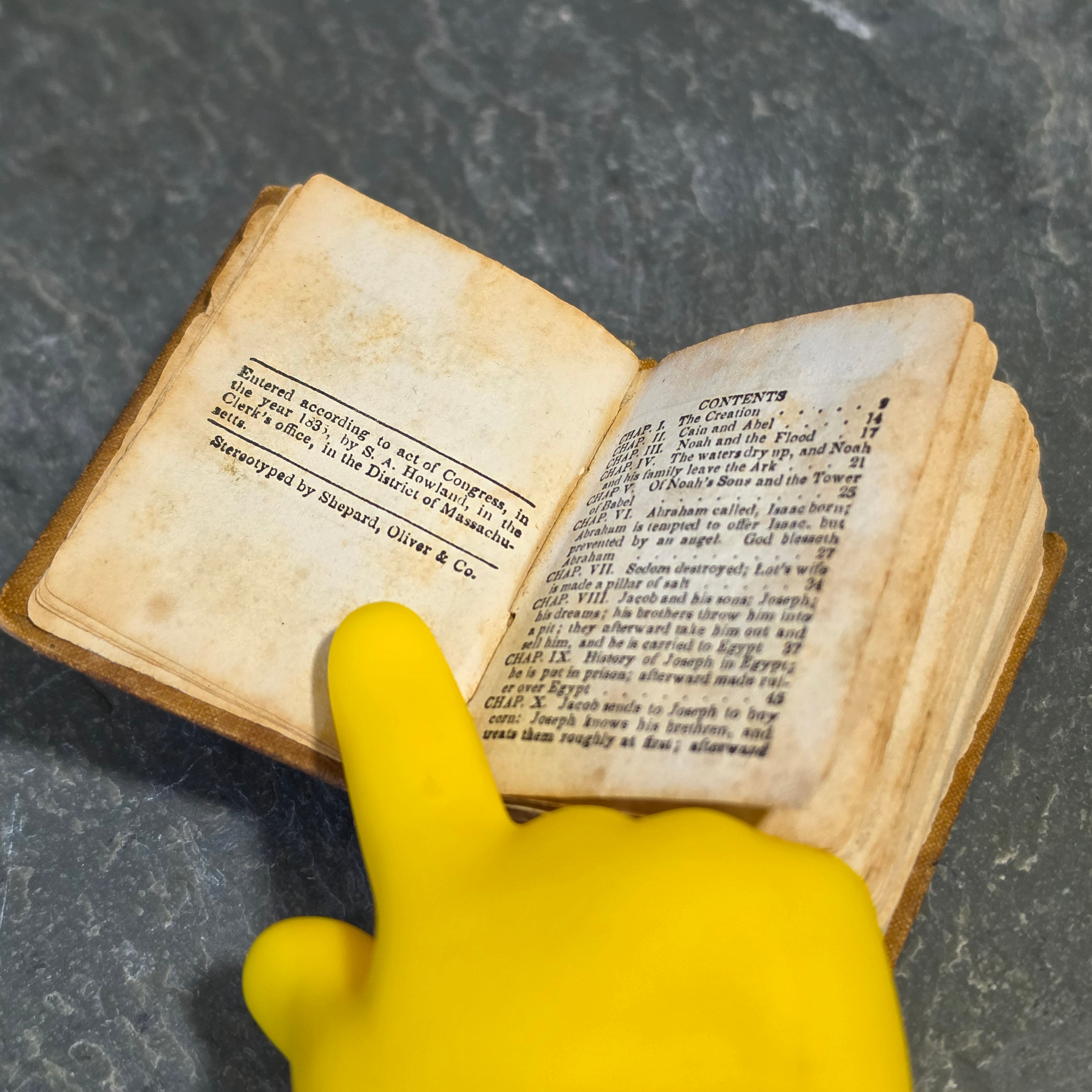 1835 The Bible in Miniature for Children Antique Tiny Religious Illustrated Book