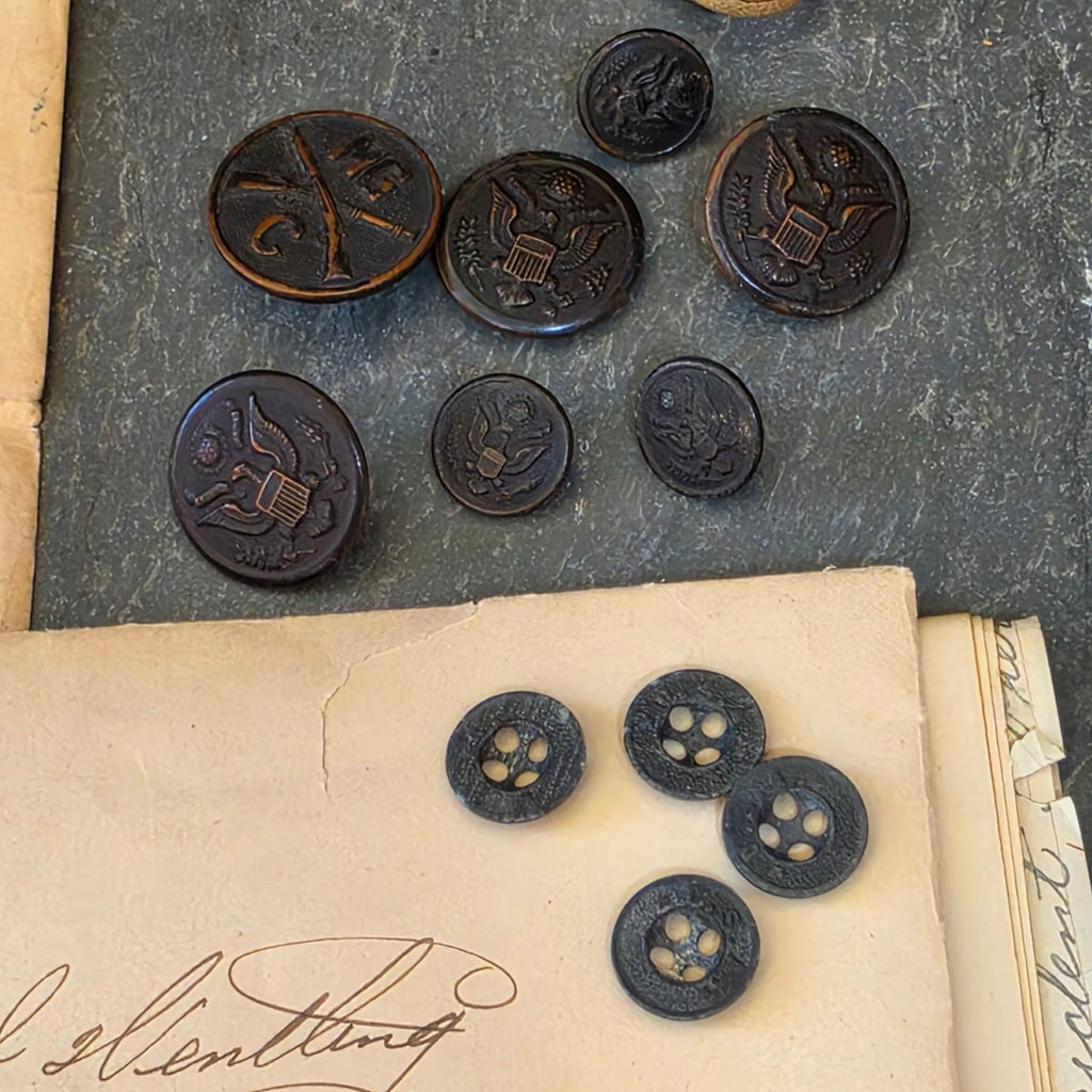 WWI 313th Machine Gun Bn 80th Div Soldier Grouping Dog Tags Discharge Letters