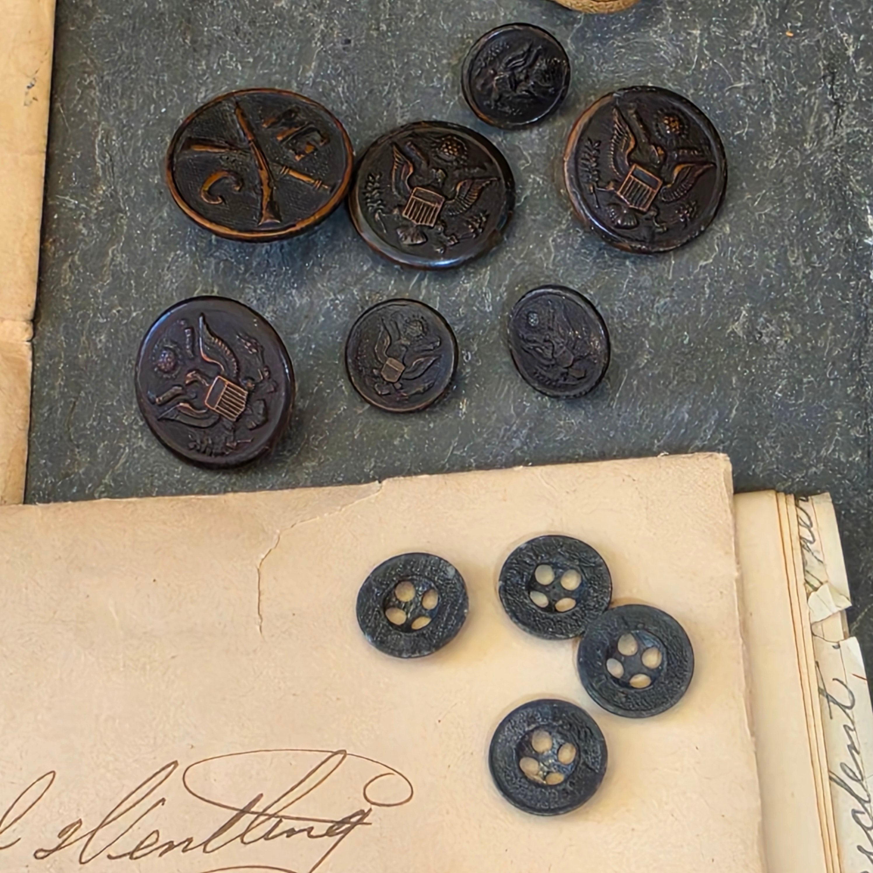 WWI 313th Machine Gun Bn 80th Div Soldier Grouping Dog Tags Discharge Letters