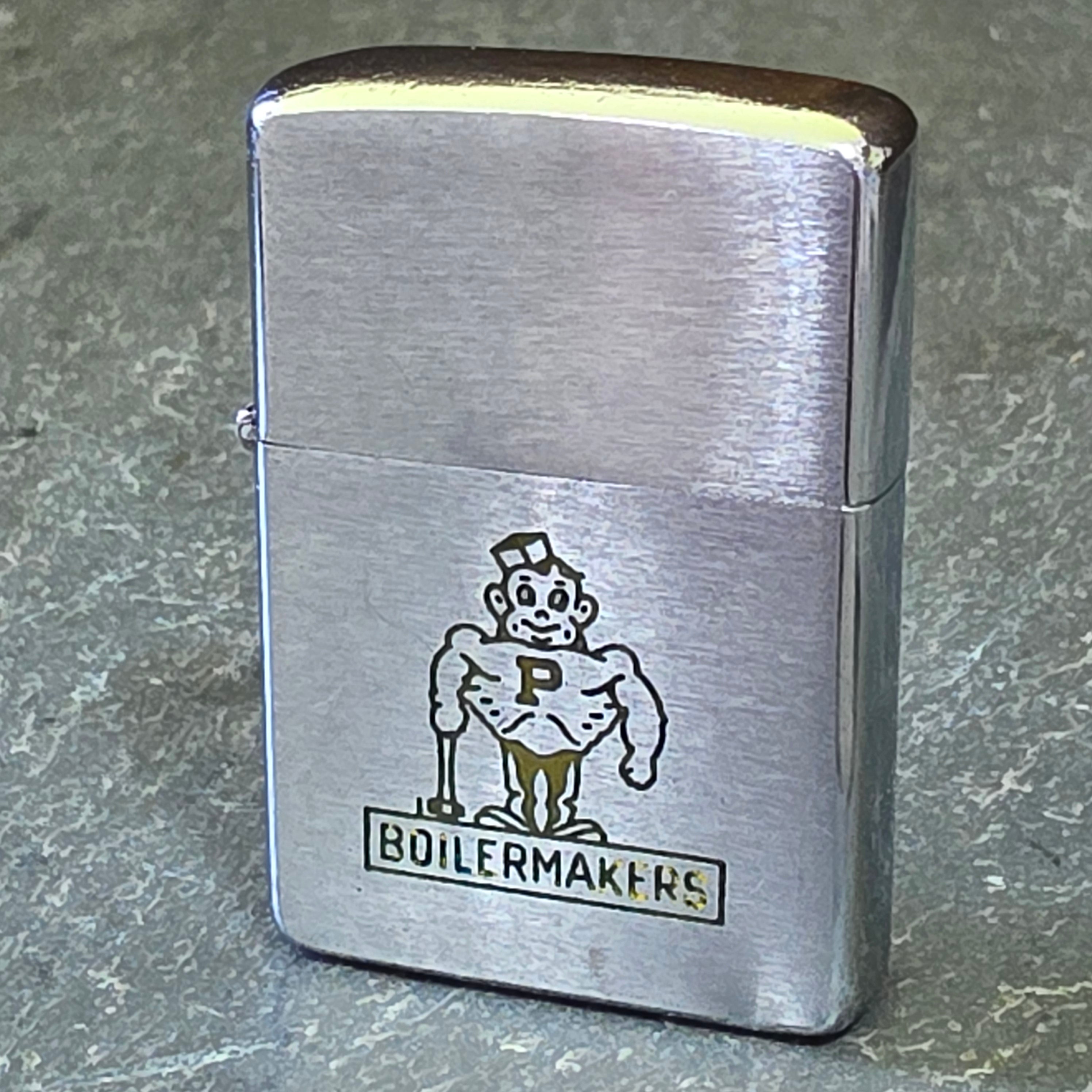 1950's Boilermakers Union Strongman Logo Zippo Cigarette Lighter Union