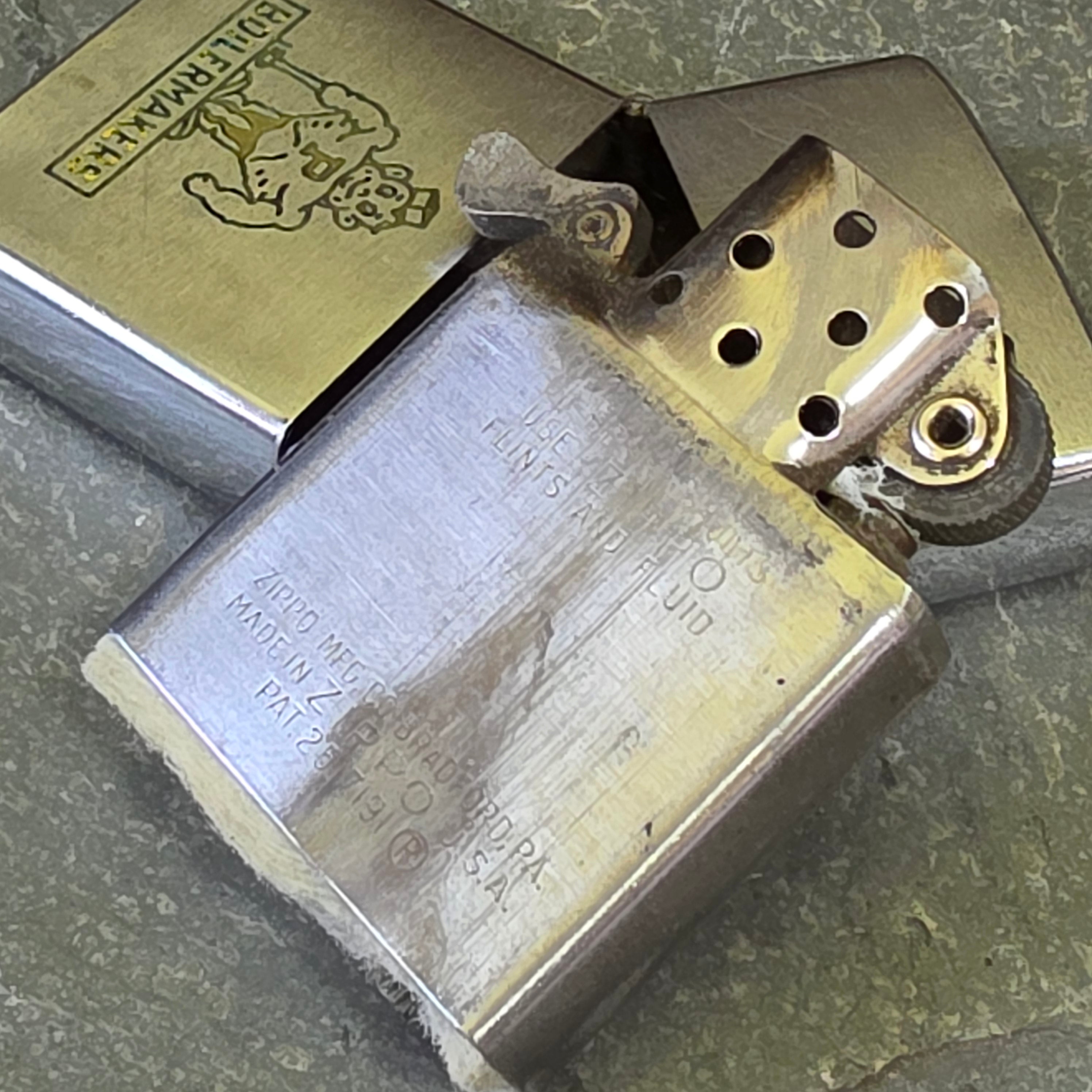 1950's Boilermakers Union Strongman Logo Zippo Cigarette Lighter Union