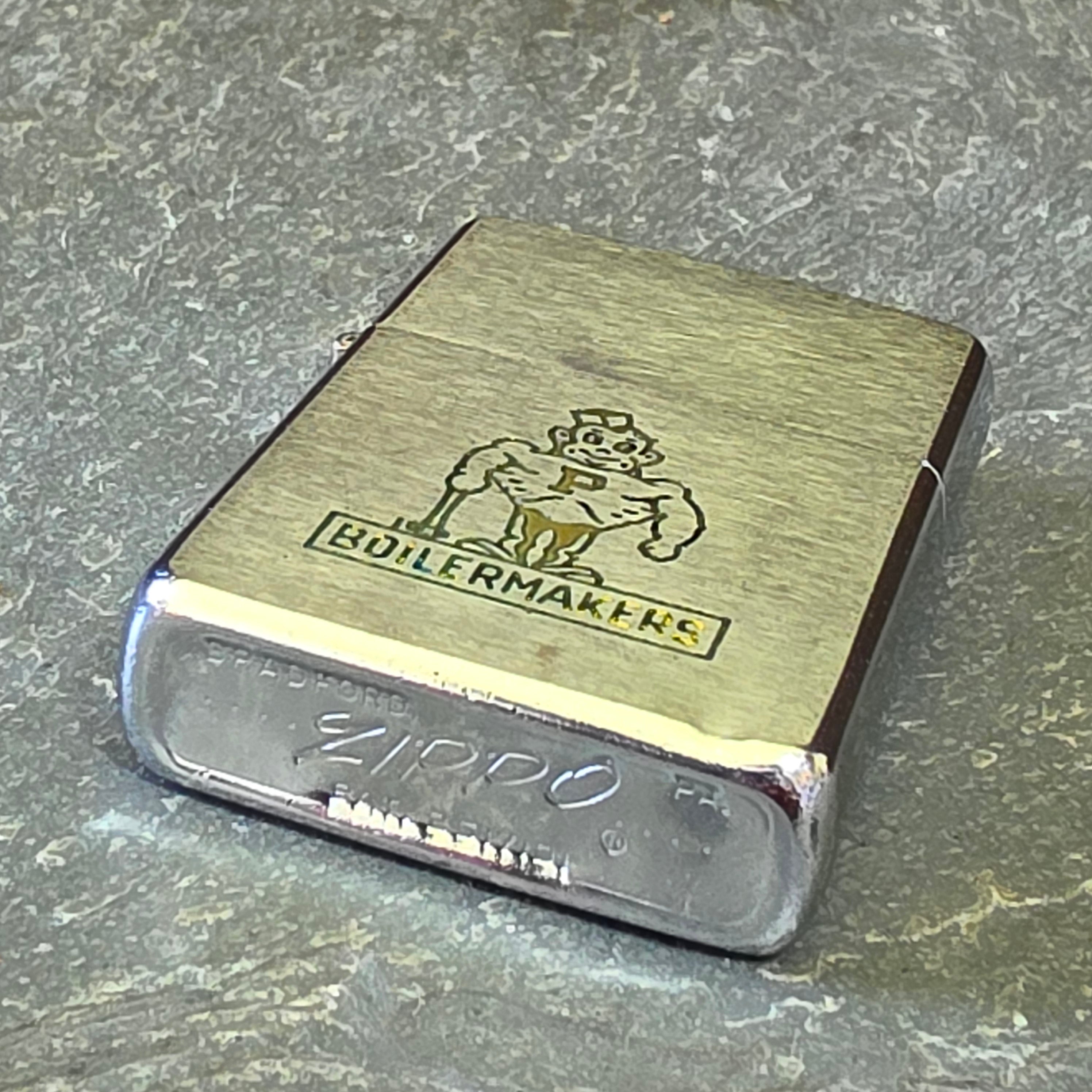 1950's Boilermakers Union Strongman Logo Zippo Cigarette Lighter Union