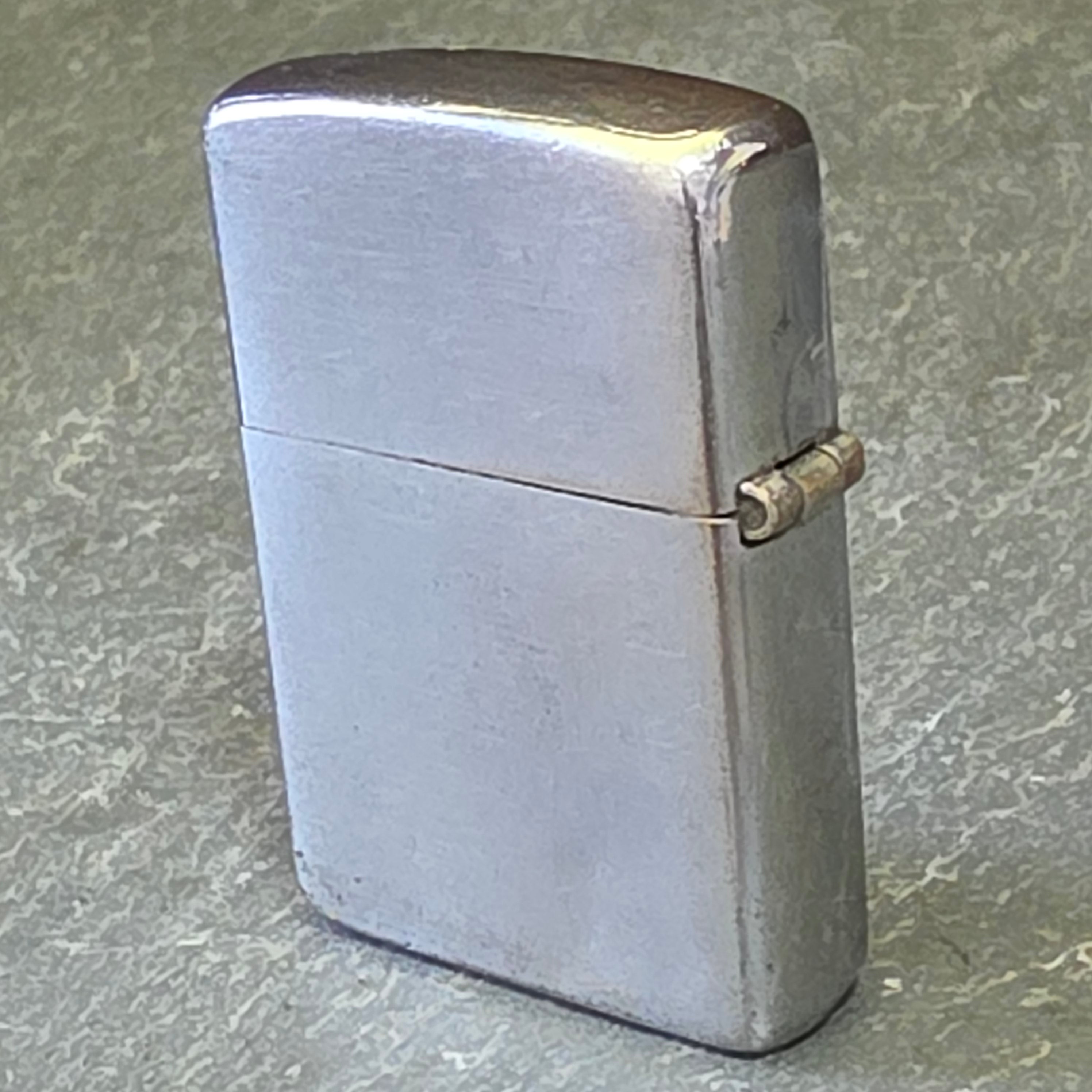 Vintage 1940s WWII Zippo Lighter Block Logo Pat 2032695 DKW 14-Hole Insert