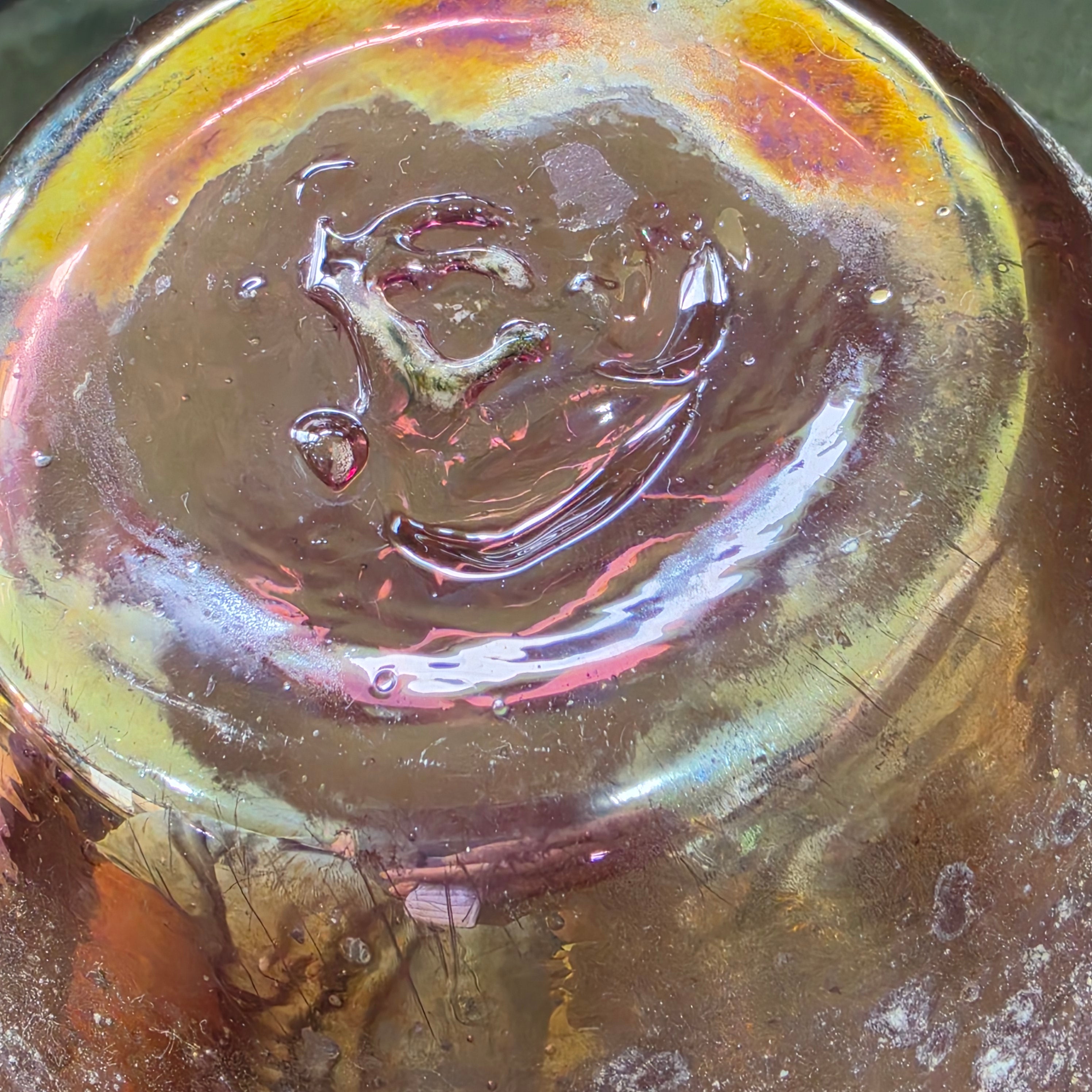 Vintage Murano Pink Scavo Glass Vase Seguso Italy Iridescent Amphora 8” Handled
