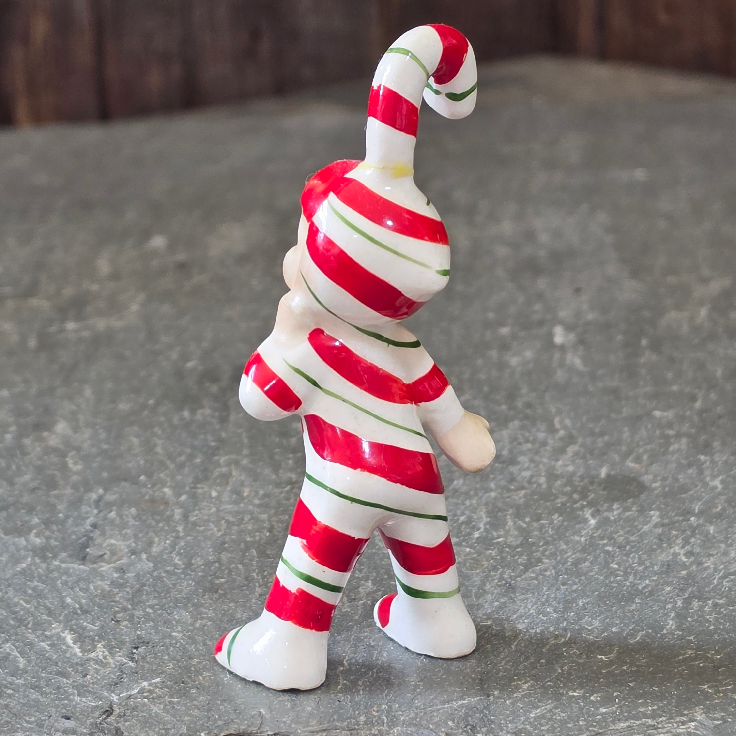 Vintage Lefton Candy Cane Kid Standing Pixie Elf Figurine Japan Christmas Figure