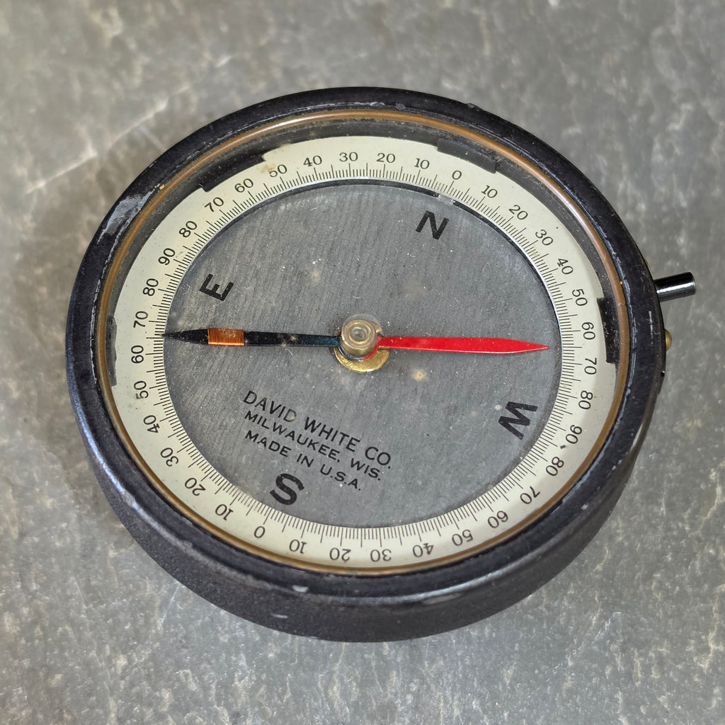 Vintage David White Co Milwaukee Surveyor Transit Compass Attachment Made in USA