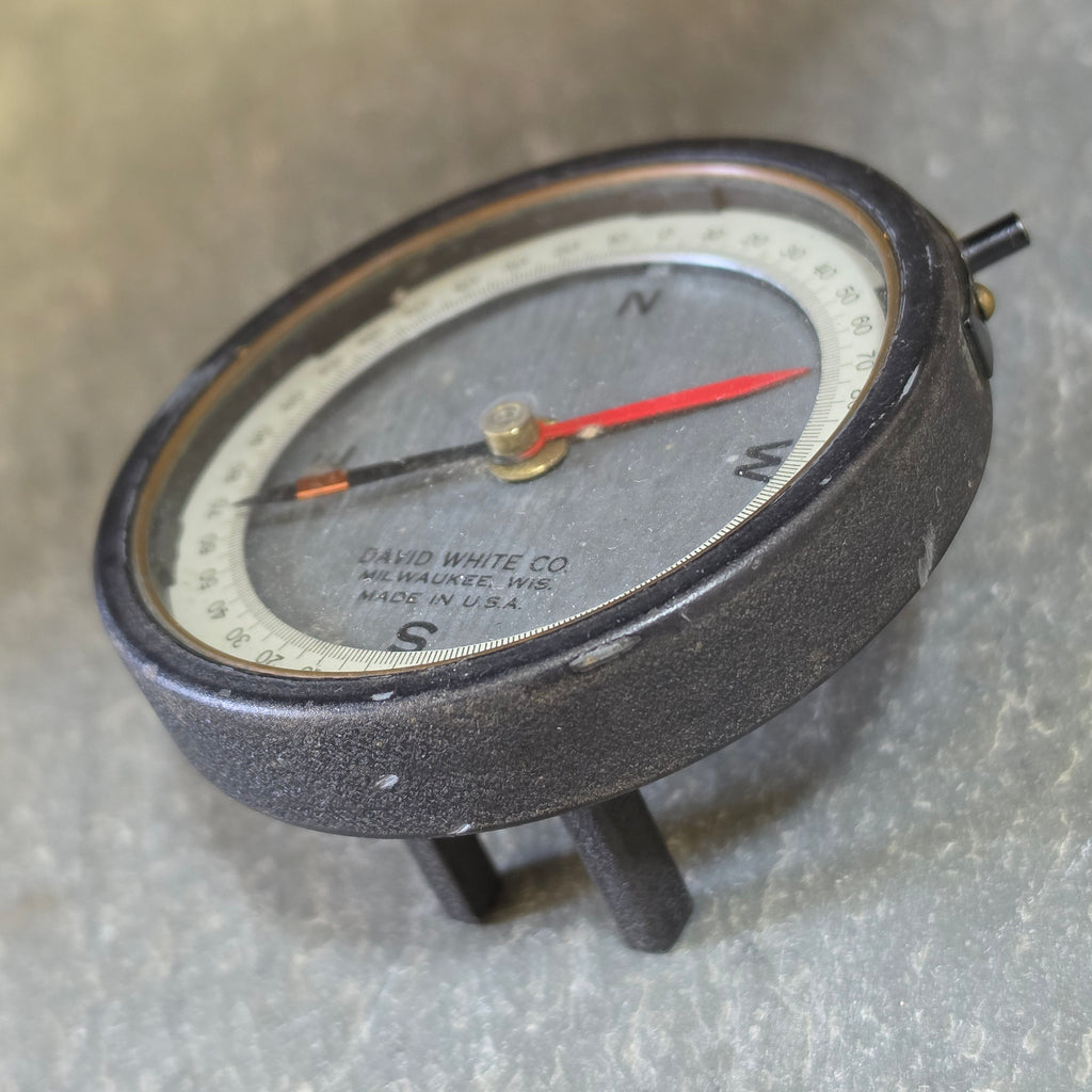 Vintage David White Co Milwaukee Surveyor Transit Compass Attachment Made in USA