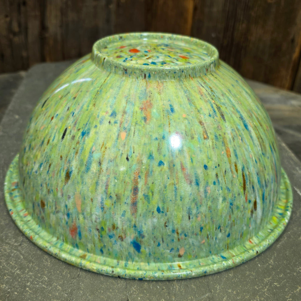 Vintage Texas Ware 125 Confetti Mixing Bowl Green Splatterware Melamine Large
