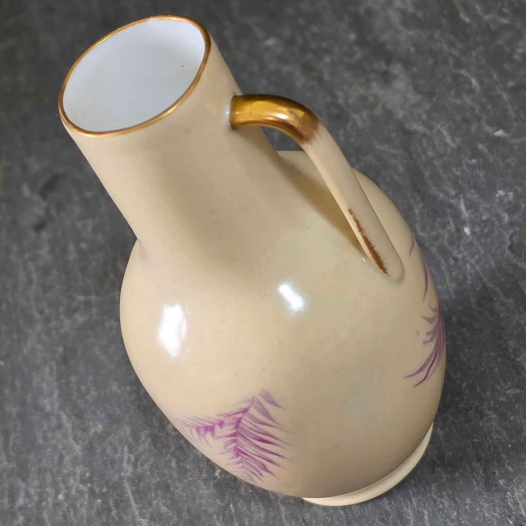 Antique Rosenthal Cameo Germany Porcelain Pitcher Vase RC Crown Mark Mars 5.25"