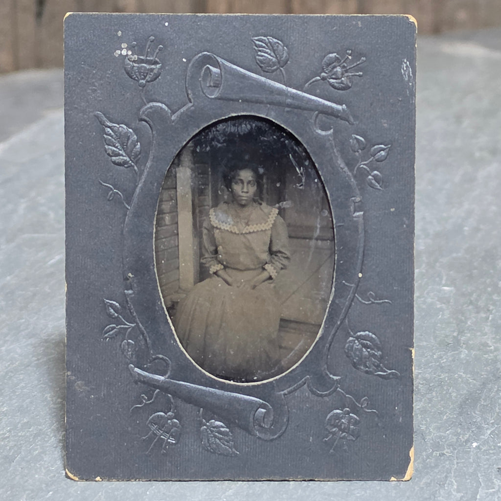 Antique African American Woman Tintype Photo Reconstruction Black History Frame