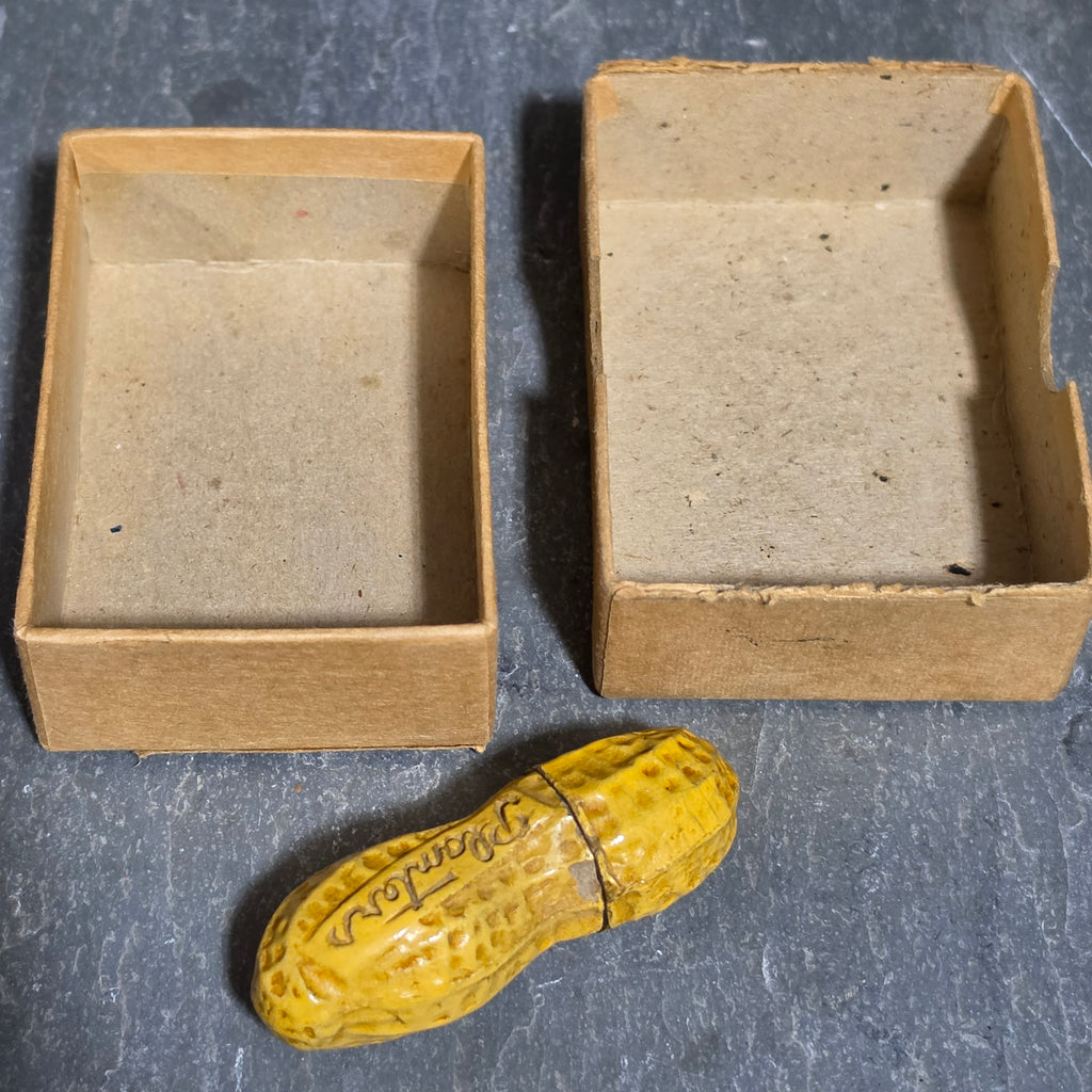 Vintage Planters Peanuts Figural Shell Cigarette Lighter Original Mr Peanut Box