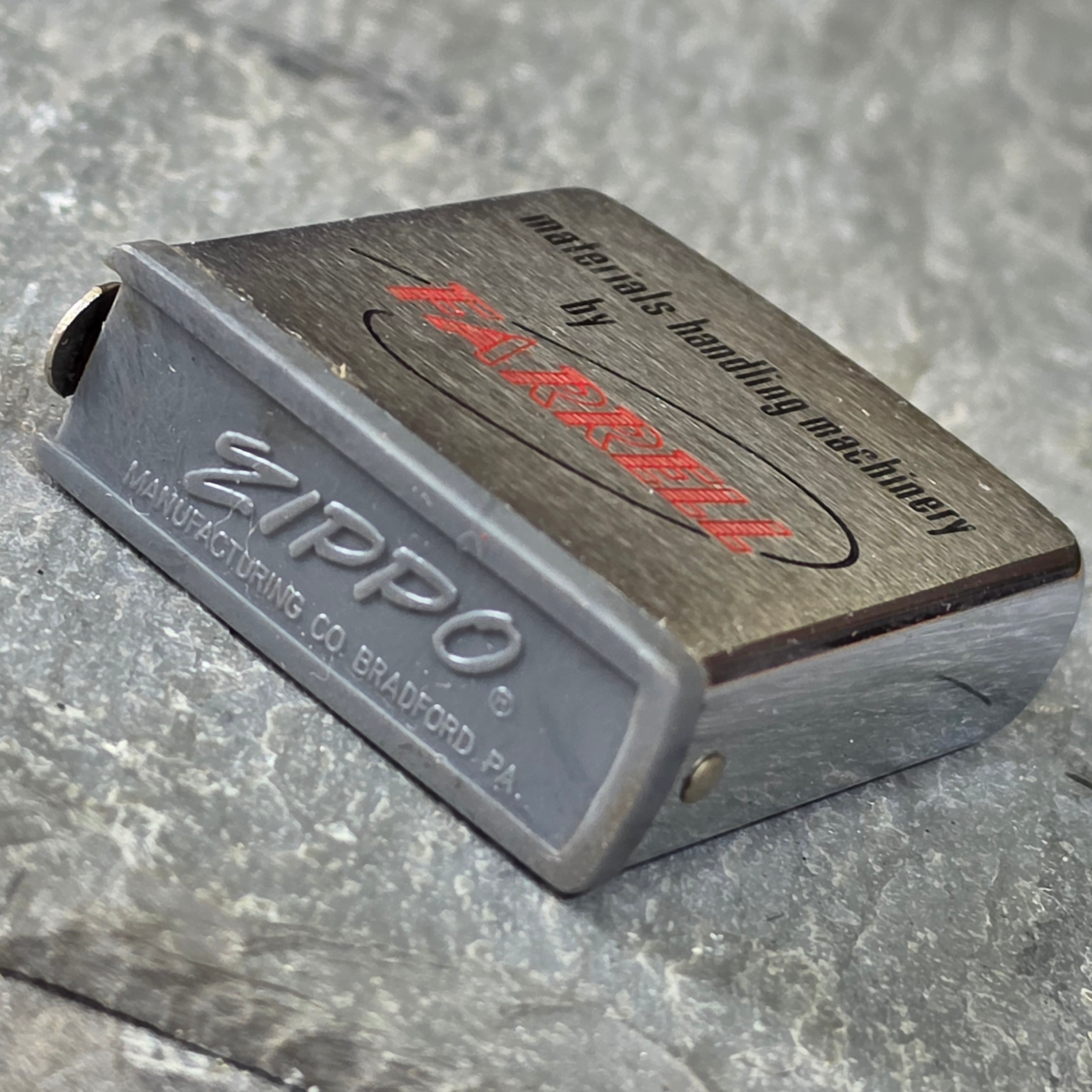 Vintage Zippo Pocket Tape Measure Rule Farrell Materials Handling Machinery Box