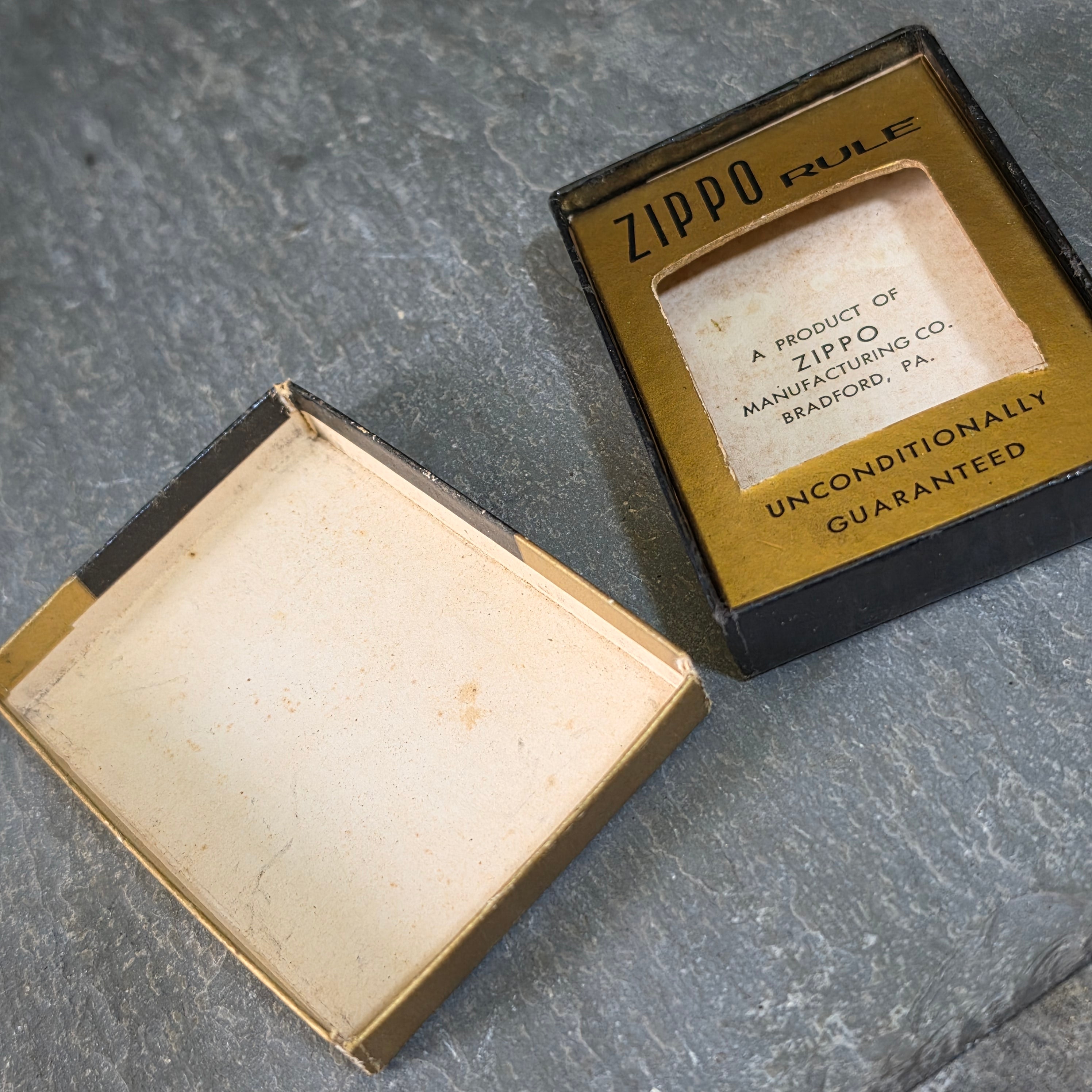 Vintage Zippo Pocket Tape Measure Rule Farrell Materials Handling Machinery Box