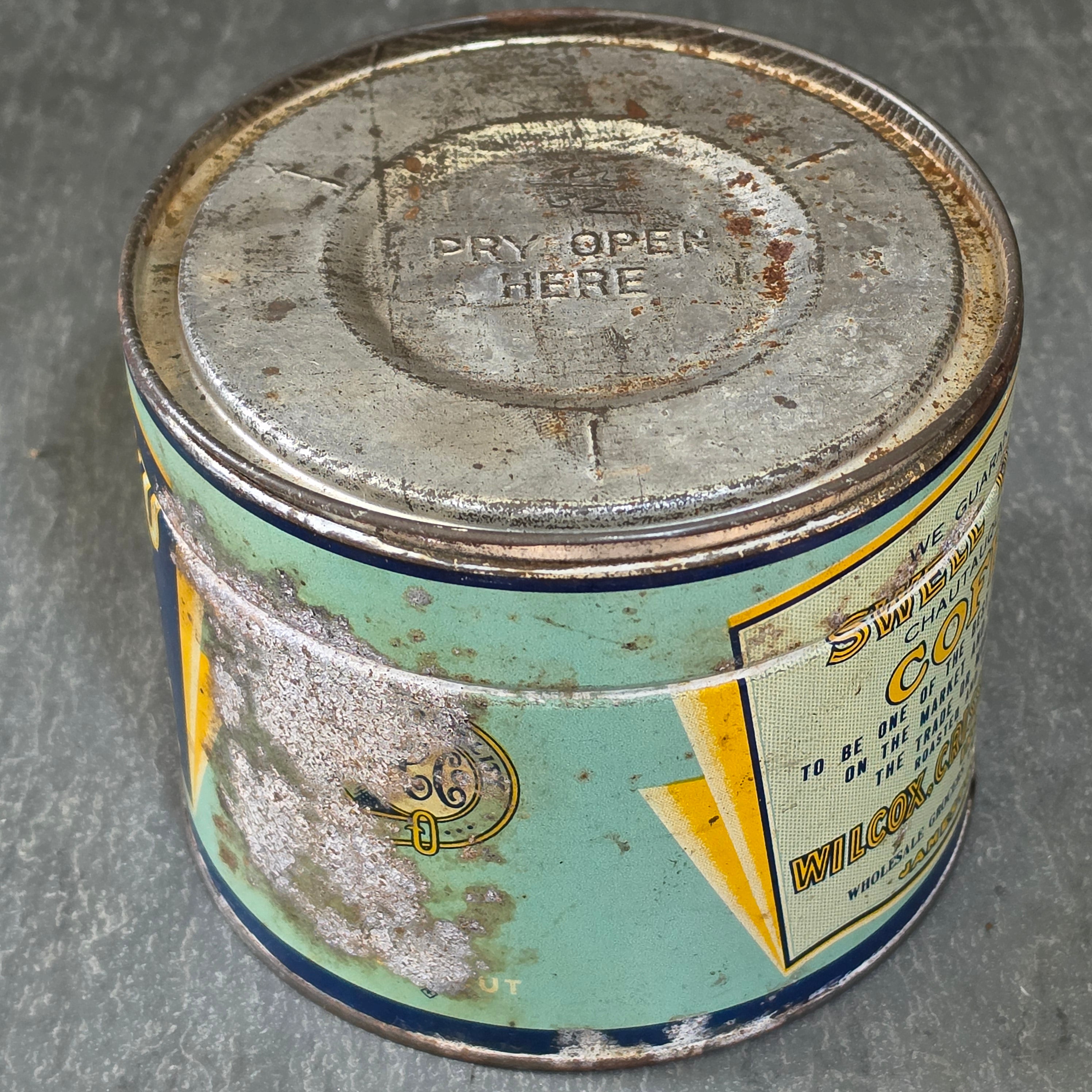 Vintage Swell Blend Coffee Tin Chautauqua Steamboat Wilcox Crissey Jamestown NY