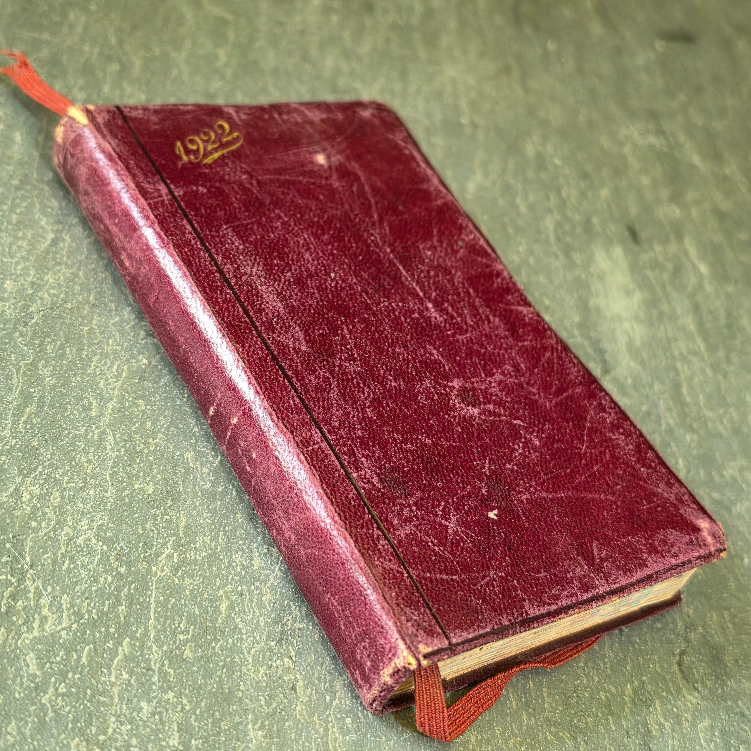 Antique 1922 France Italy Travel Diary Journal Paris Grand Tour Ephemera Book