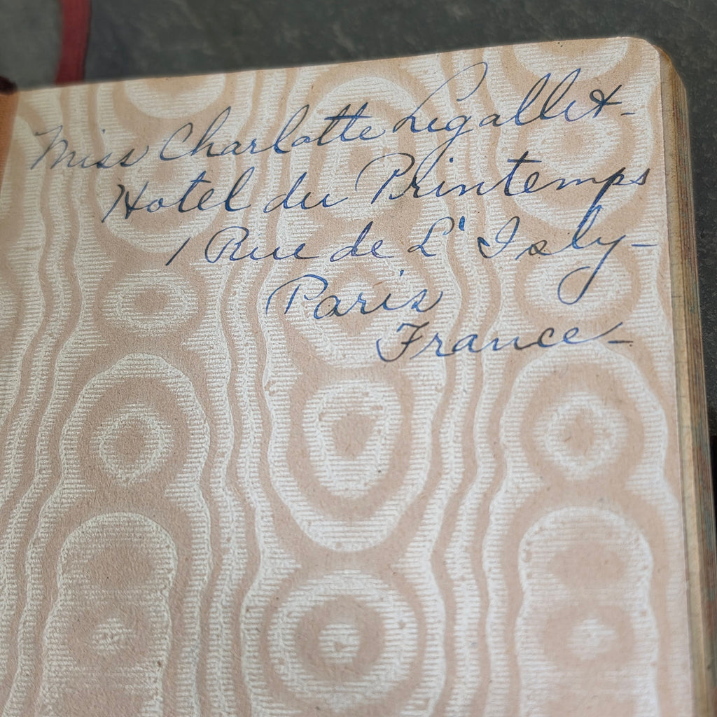 Antique 1922 France Italy Travel Diary Journal Paris Grand Tour Ephemera Book