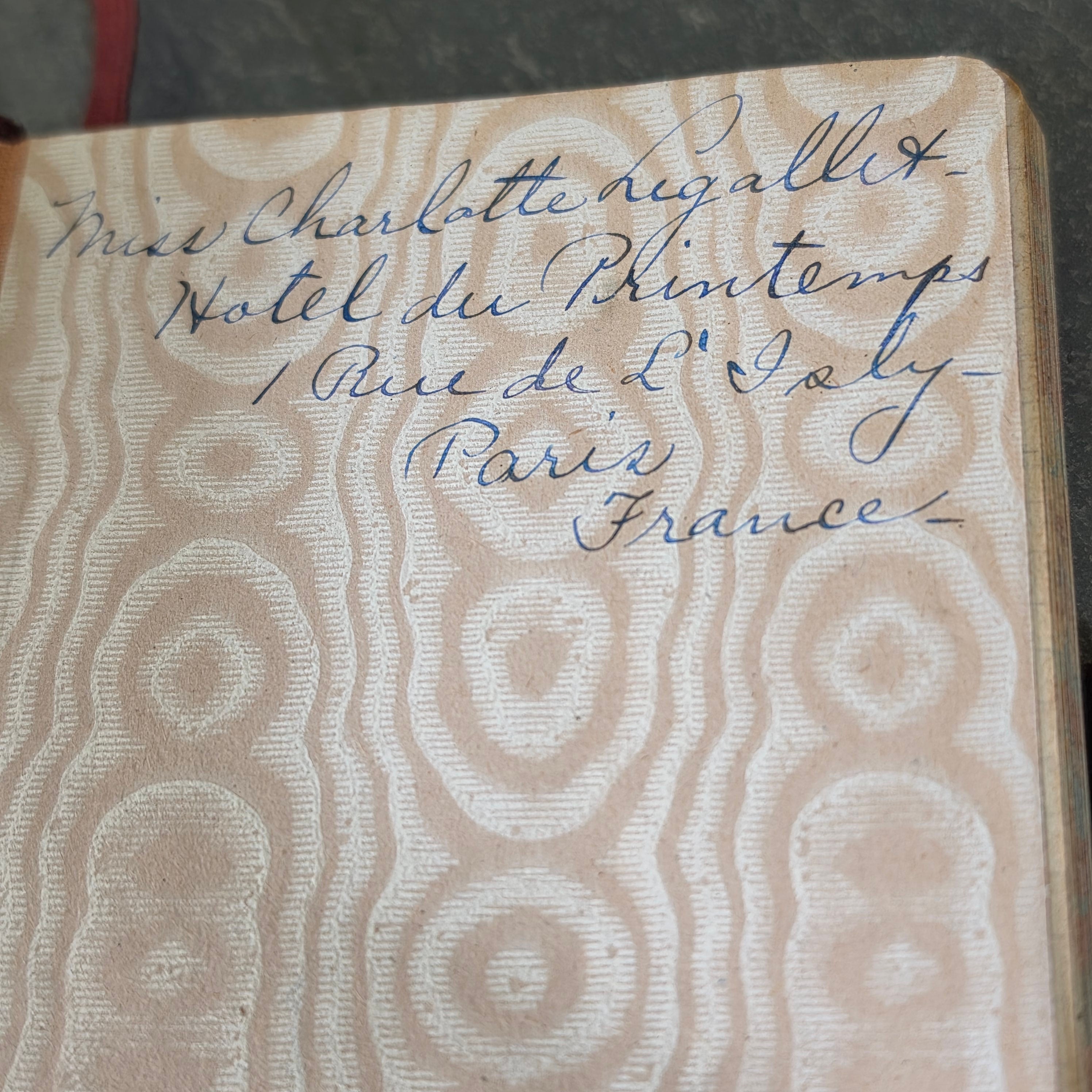 Antique 1922 France Italy Travel Diary Journal Paris Grand Tour Ephemera Book