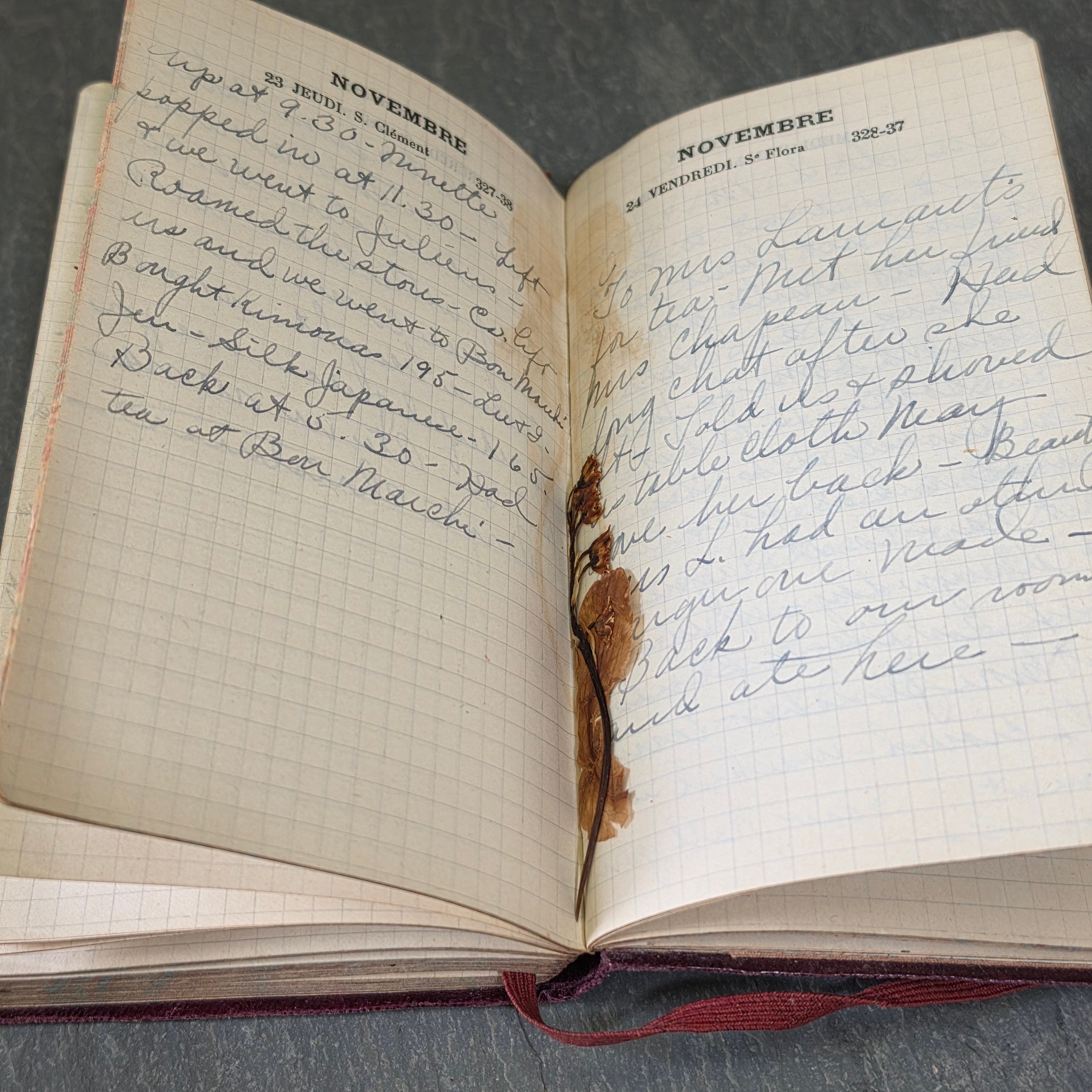 Antique 1922 France Italy Travel Diary Journal Paris Grand Tour Ephemera Book