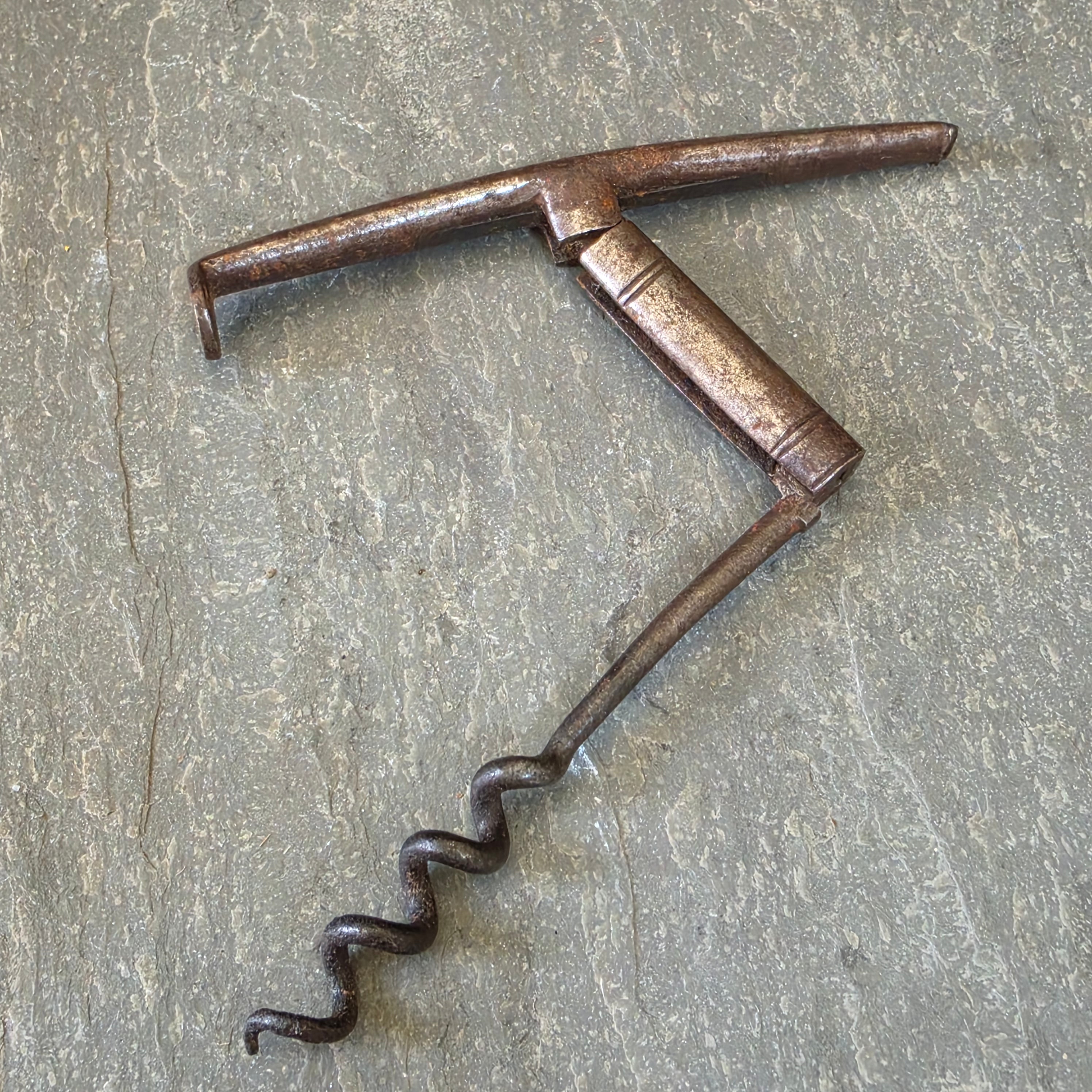 Antique 18th Century Folding Corkscrew Pipe Tamper Travel Wine Bottle Opener