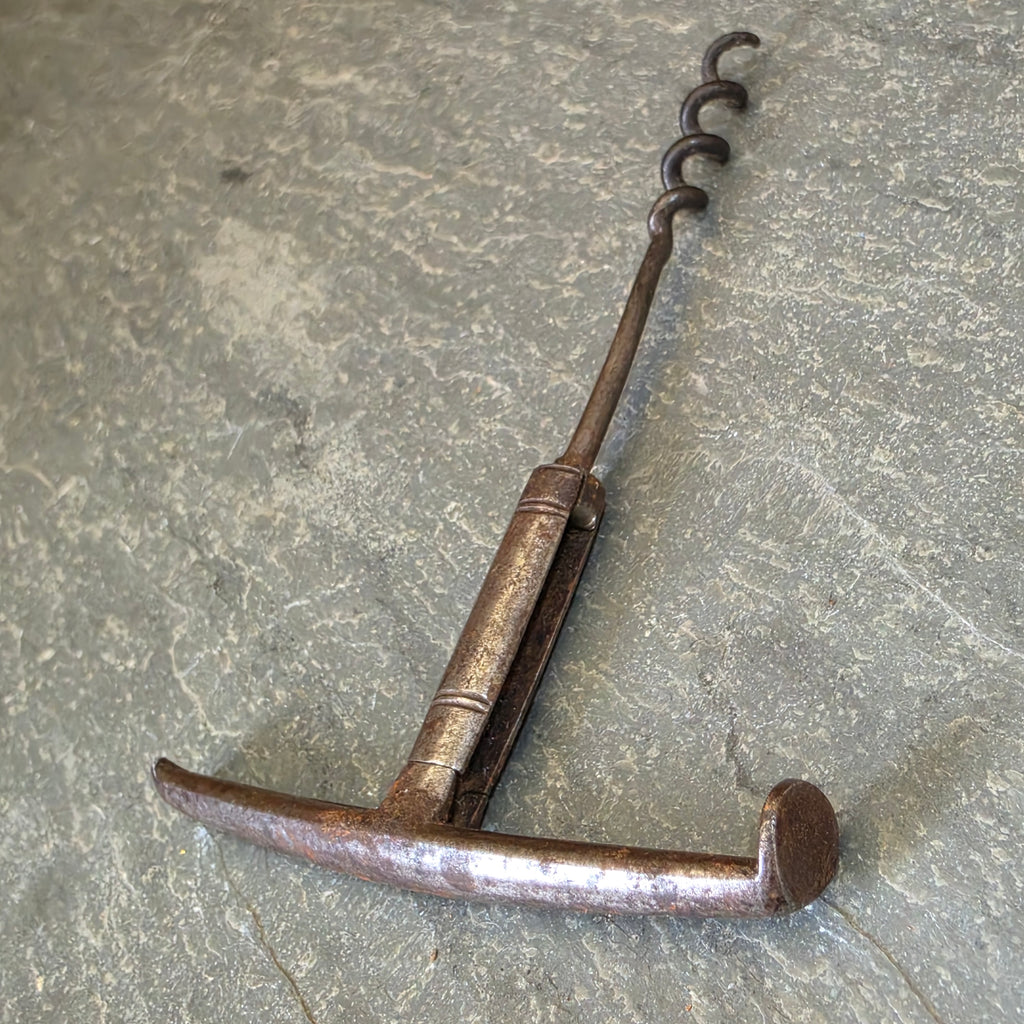 Antique 18th Century Folding Corkscrew Pipe Tamper Travel Wine Bottle Opener