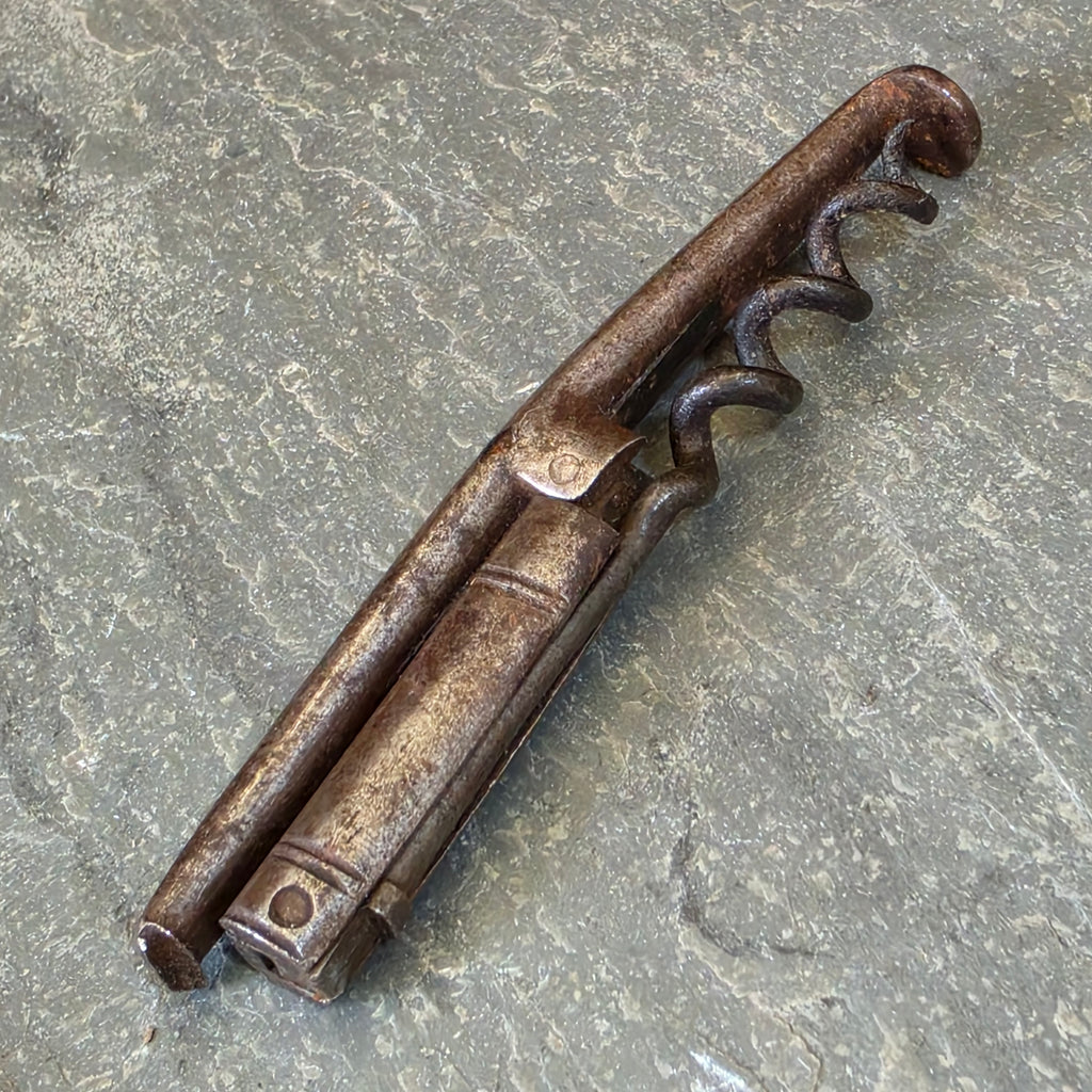 Antique 18th Century Folding Corkscrew Pipe Tamper Travel Wine Bottle Opener