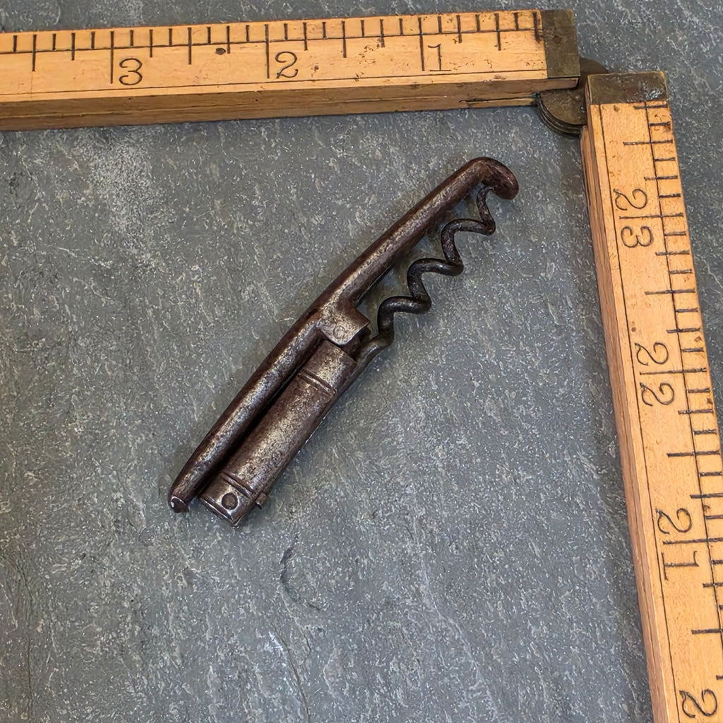 Antique 18th Century Folding Corkscrew Pipe Tamper Travel Wine Bottle Opener
