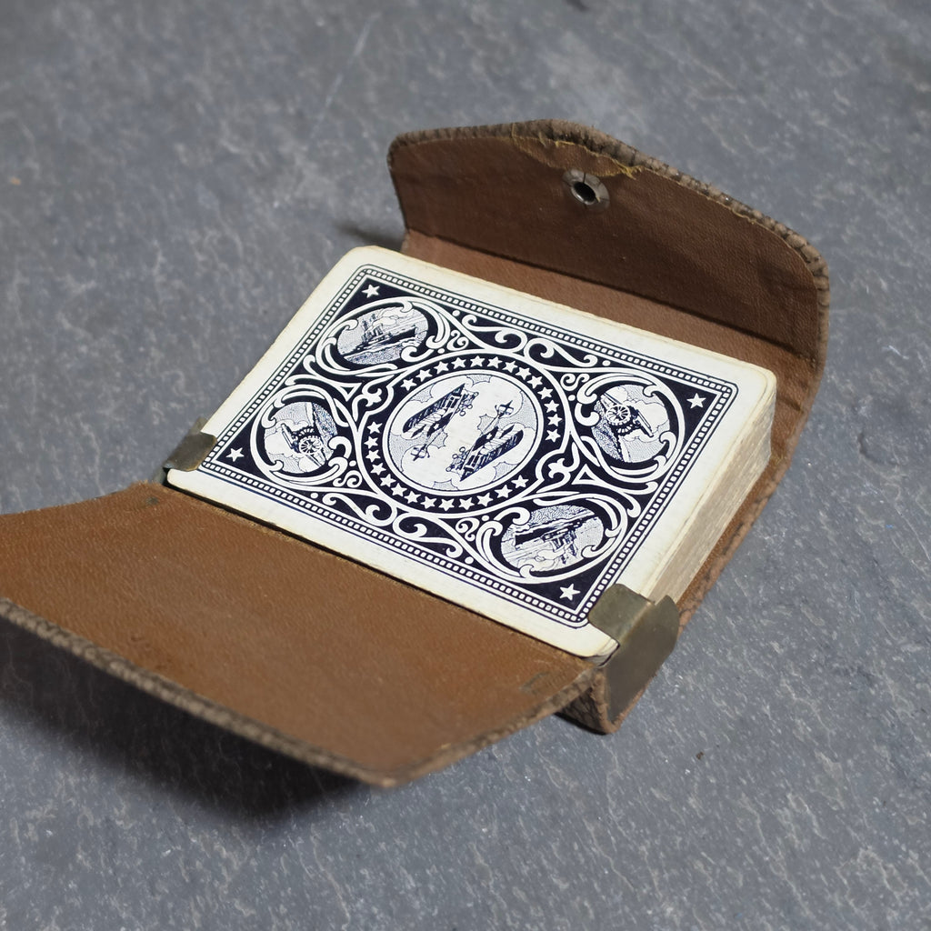 Rare 1918 WWI Democracy Playing Cards Mini Deck Doughboy Nurse Soldier w/ Case
