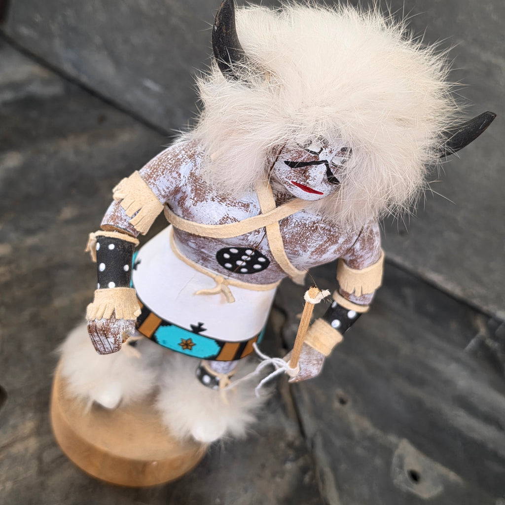 Native American White Buffalo Dancer Kachina Doll J Dez 1996 Southwest Art