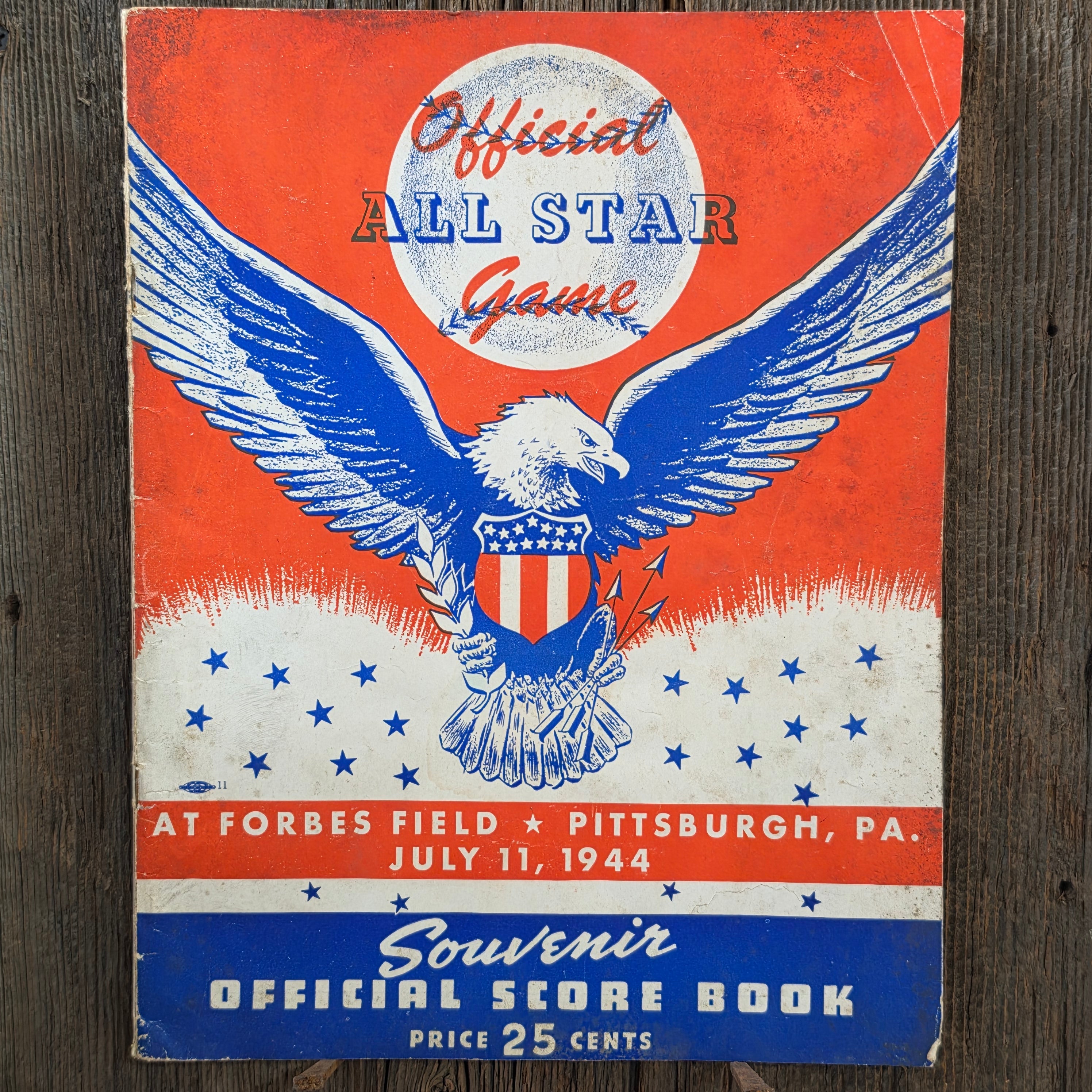 1944 MLB All Star Game Program Score Book Forbes Field Pittsburgh PA Unscored