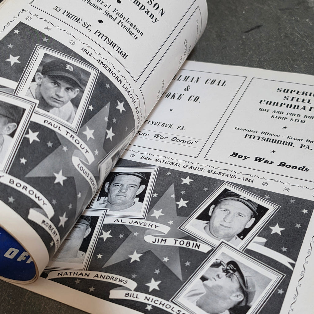 1944 MLB All Star Game Program Score Book Forbes Field Pittsburgh PA Unscored