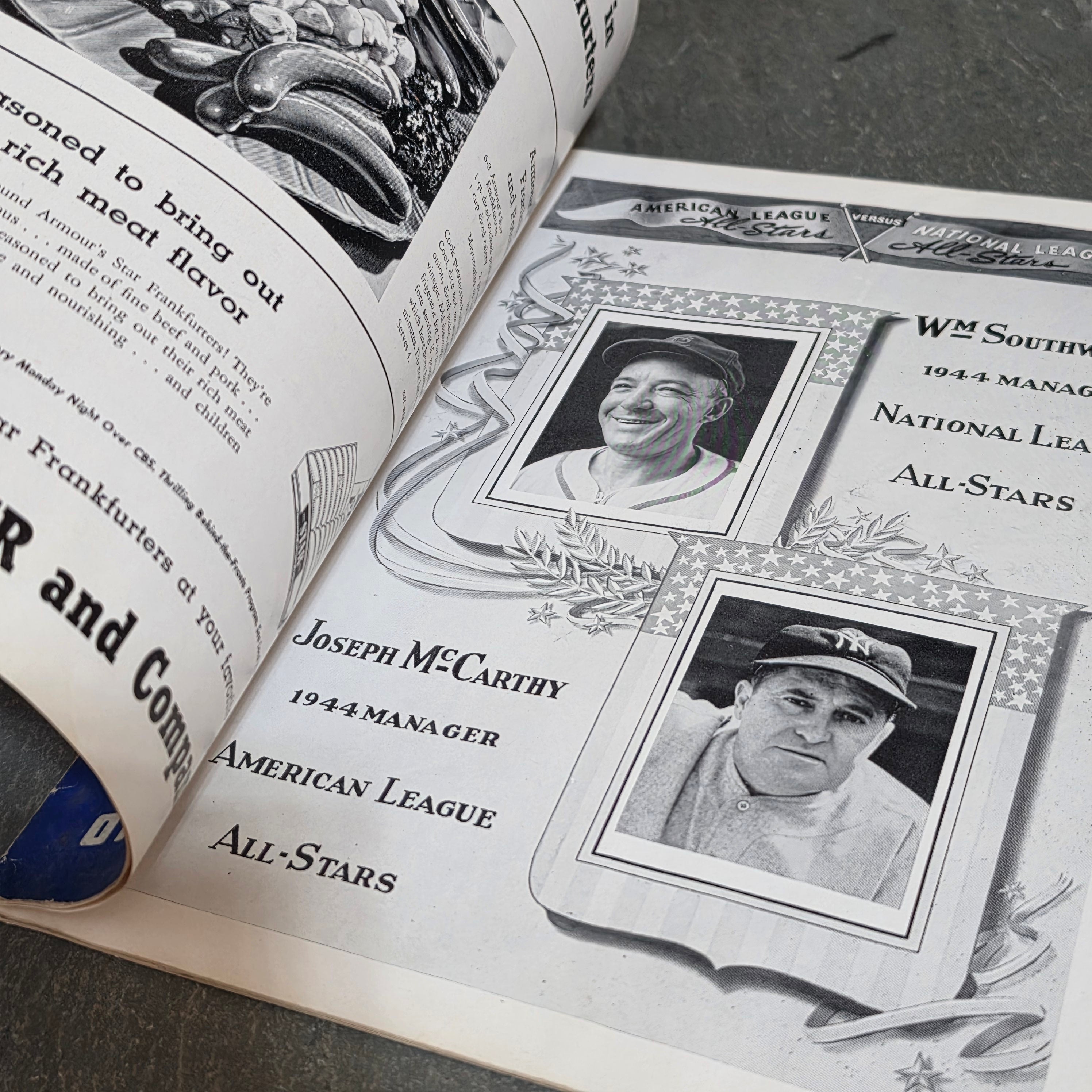 1944 MLB All Star Game Program Score Book Forbes Field Pittsburgh PA Unscored