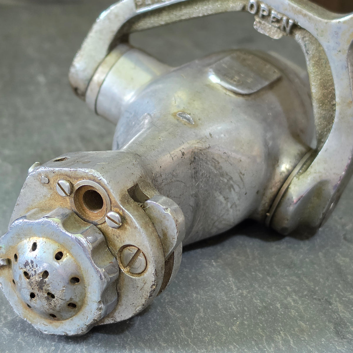 Vintage Rockwood Waterfog Fire Hose Nozzle 1 SG 60 USCG Brass Firefighting
