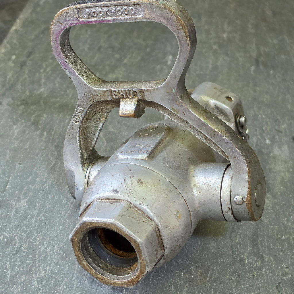 Vintage Rockwood Waterfog Fire Hose Nozzle 1 SG 60 USCG Brass Firefighting