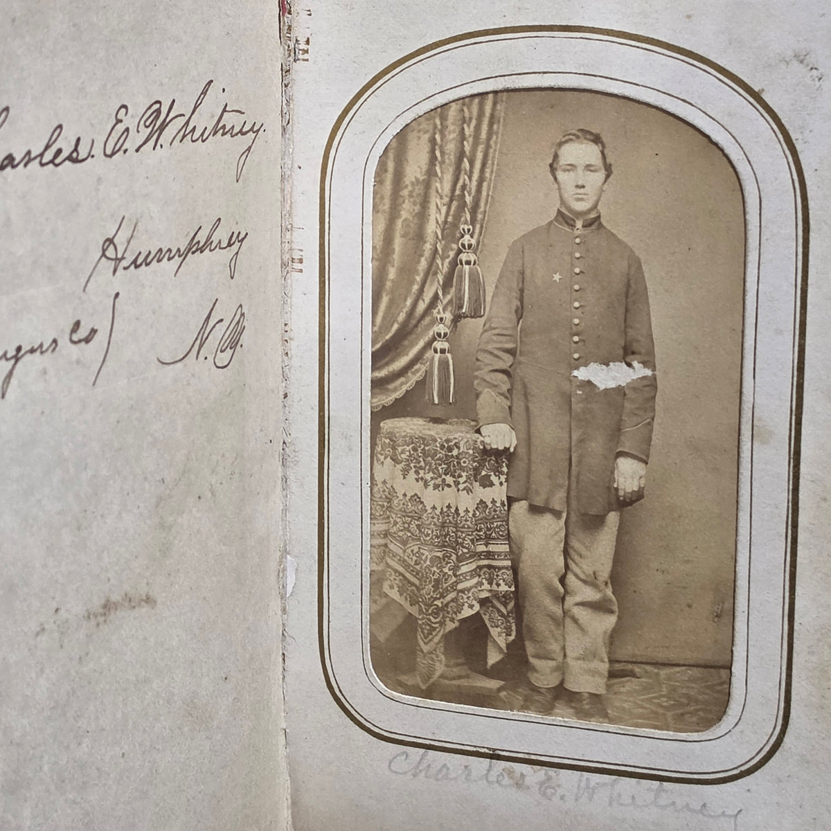 Civil War CDV Tintype Album 154th NY Hardtack Reg Charles Whitney Andersonville