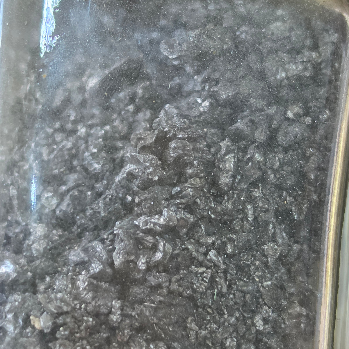 Rare Antique Acheson Niagara Falls Graphite Sample Bottle Embossed Glass Jar NY