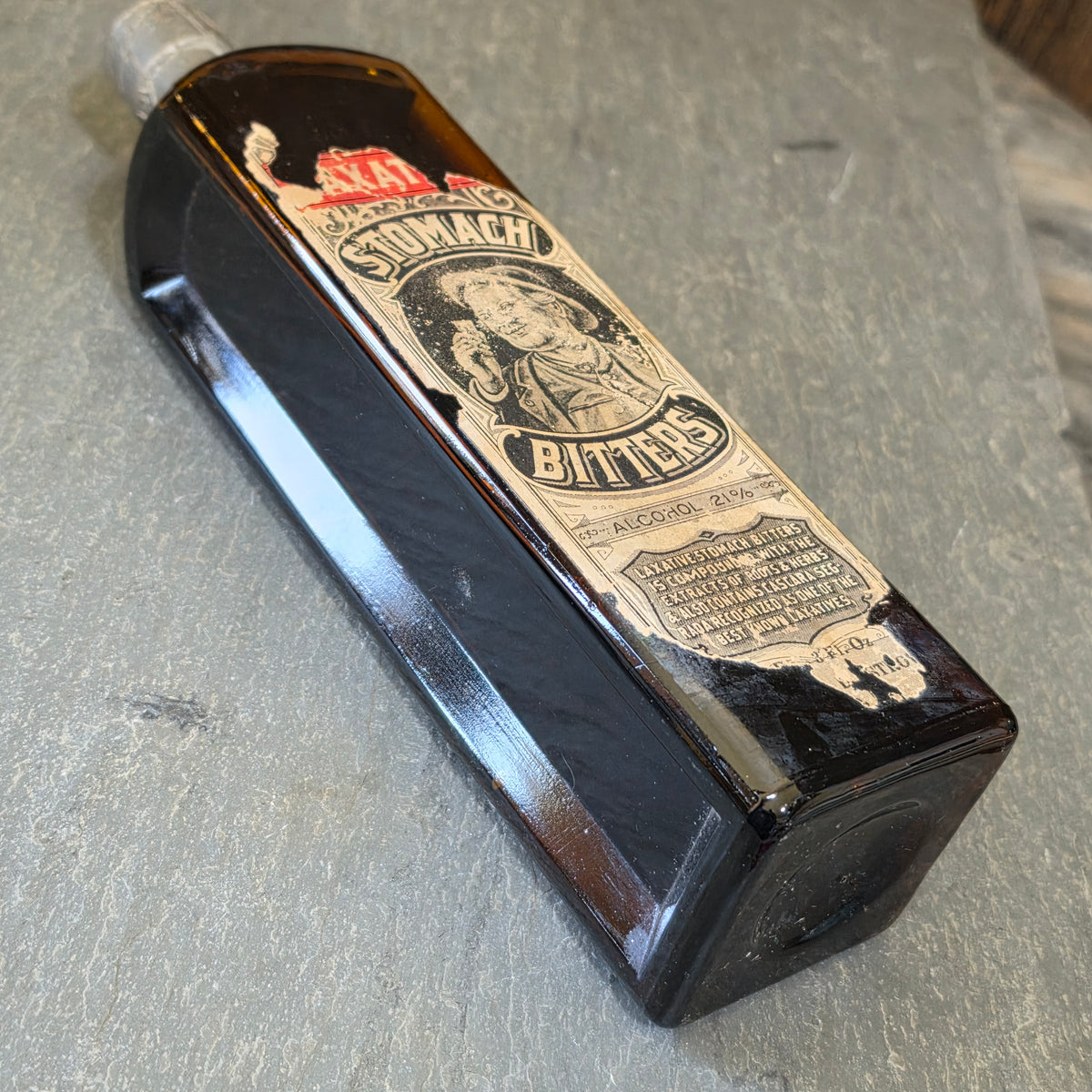 Antique Peppers Laxative Stomach Bitters Bottle Full Thomas Pepper Ashland PA